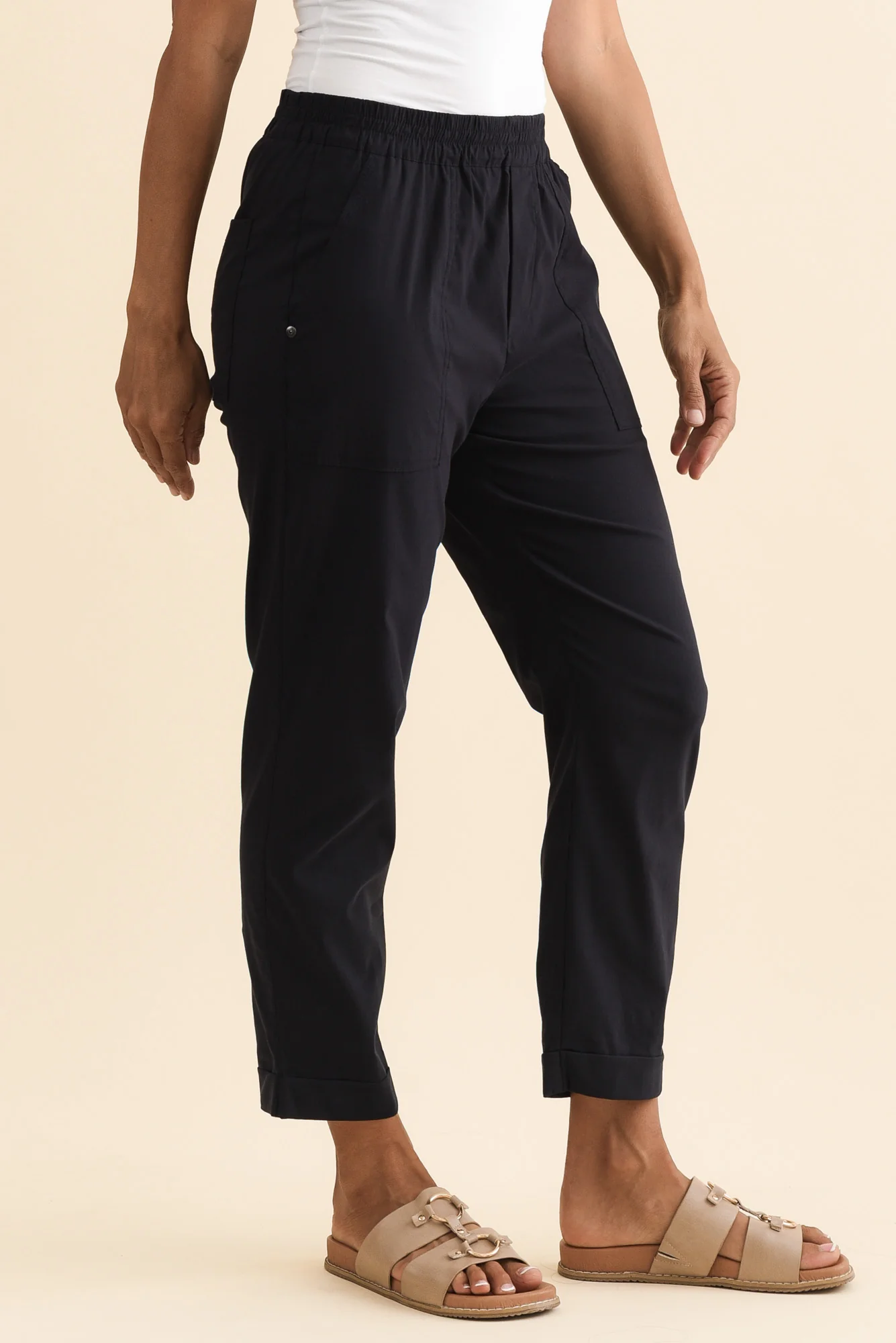 Air-Lite Navy Stretch Cropped Pants - Image 3
