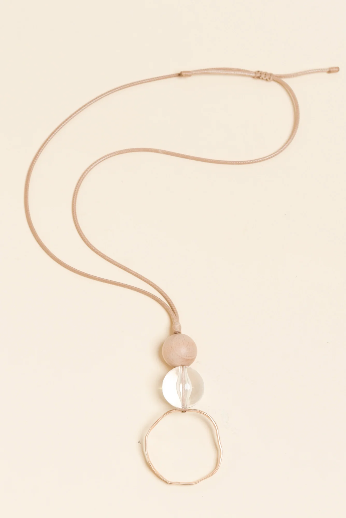 Ambra Natural Beaded Pendant Necklace