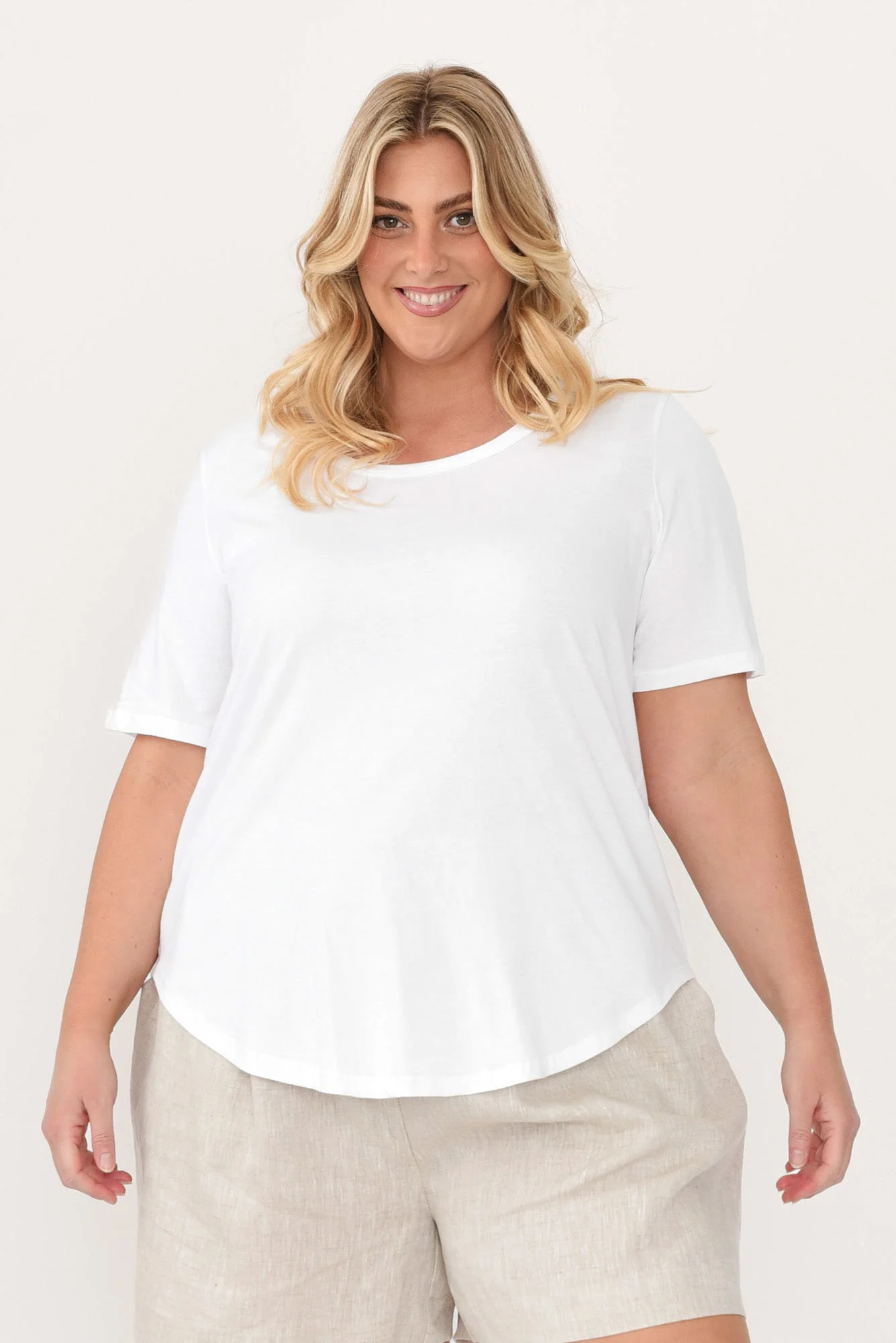 Ariana White Cotton Tee - Image 8
