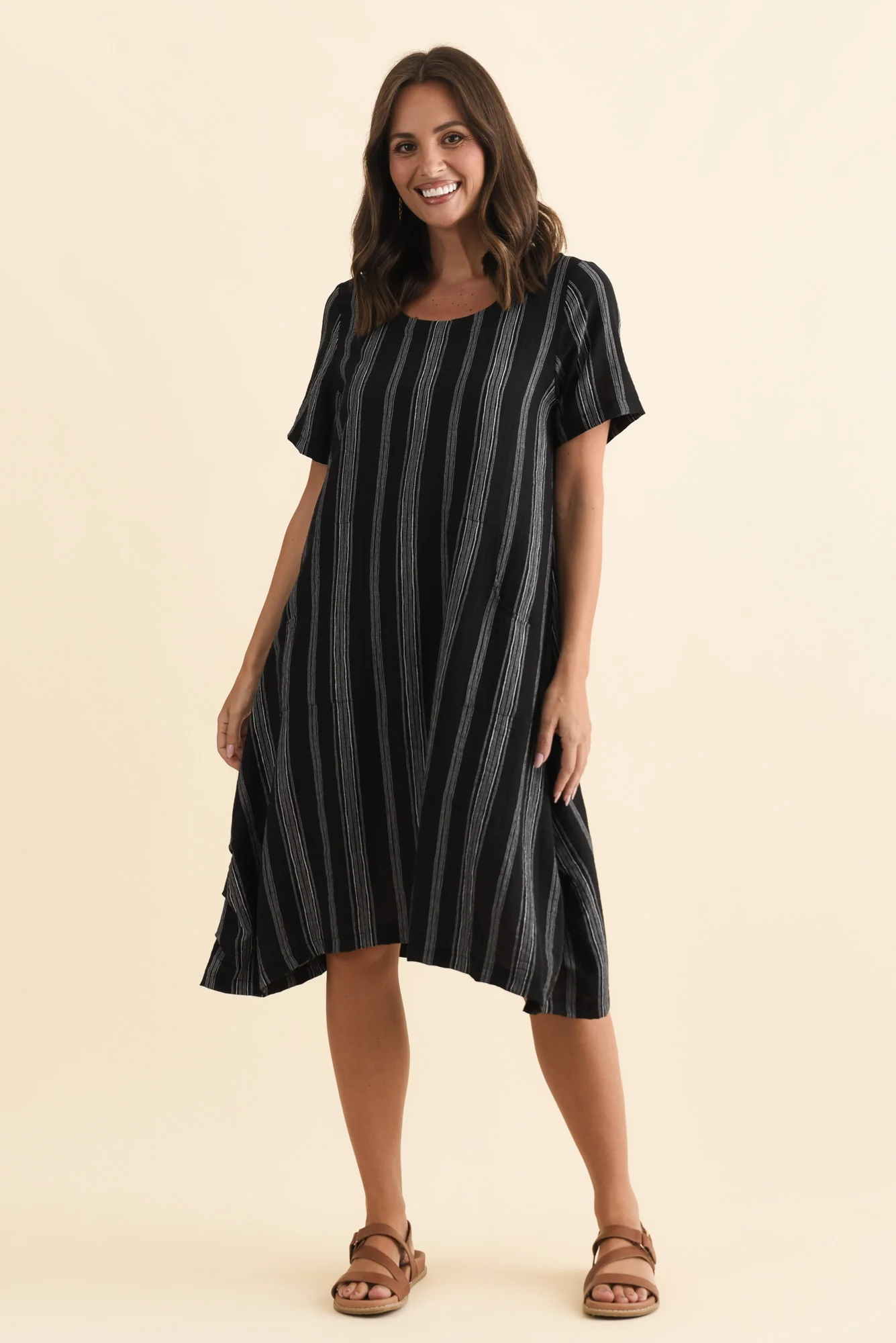 Bexley Black Stripe Pocket Dress - Image 6