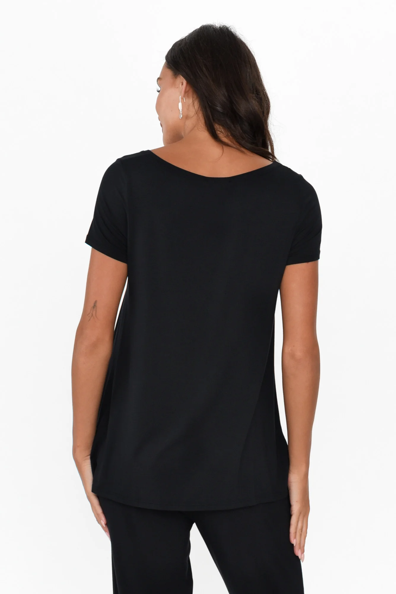 Black Micro Modal Swing Tee - Image 5