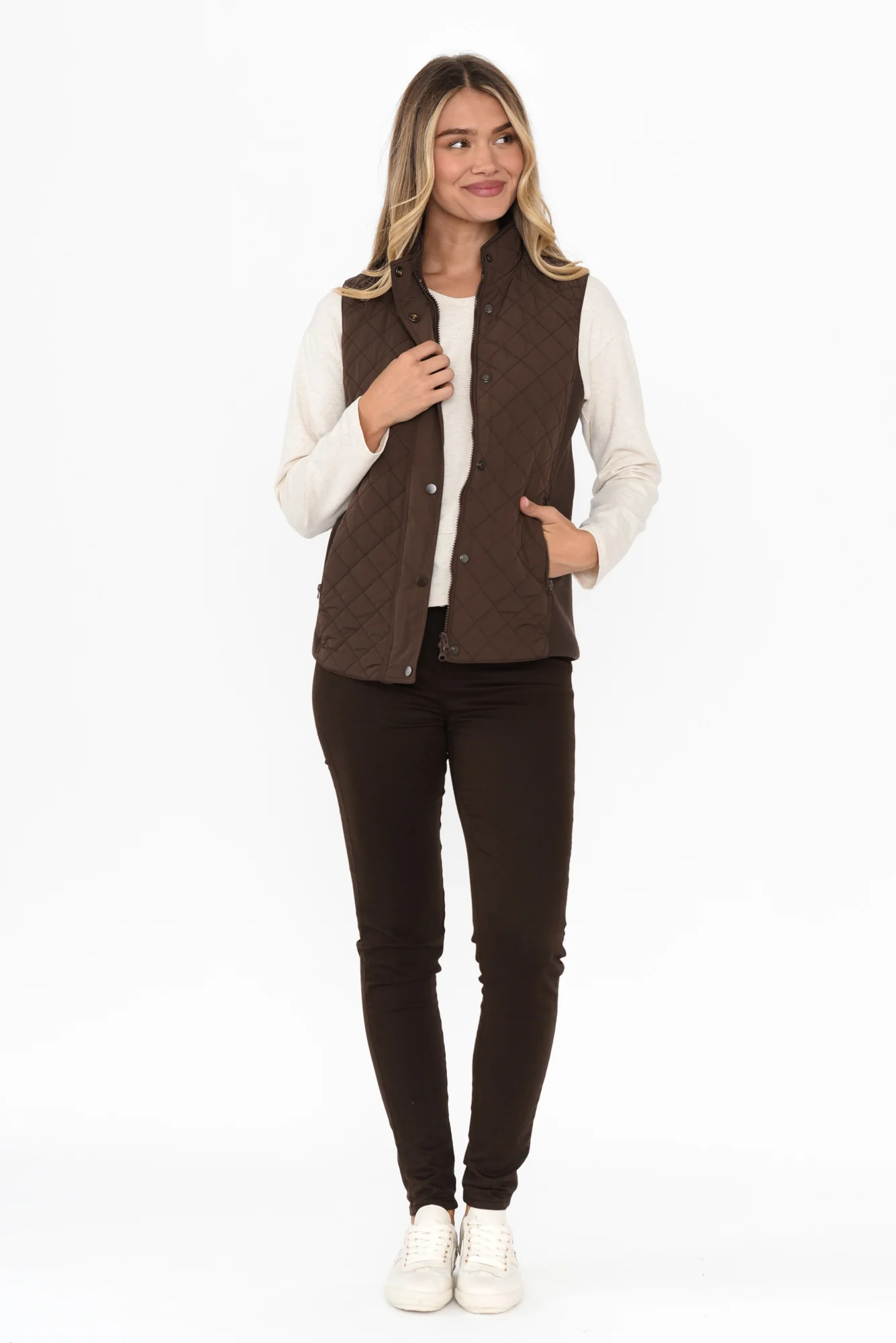 Brighton Chocolate Puffer Vest - Image 6