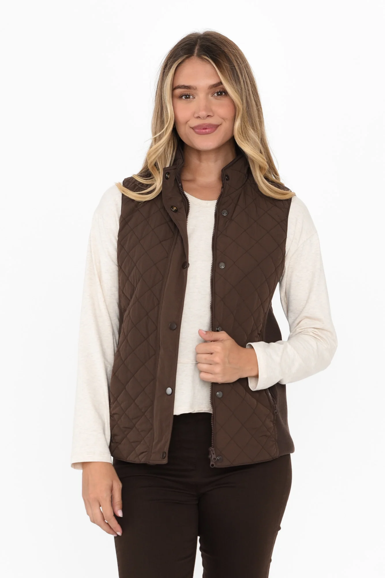 Brighton Chocolate Puffer Vest - Image 7