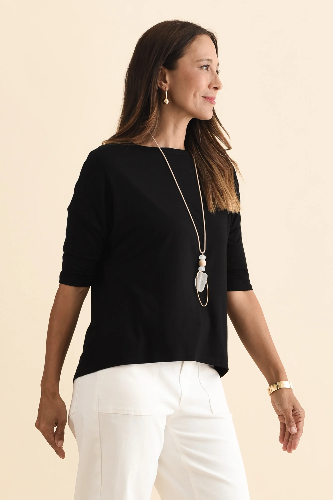 Camila Black Bamboo Top - Image 4