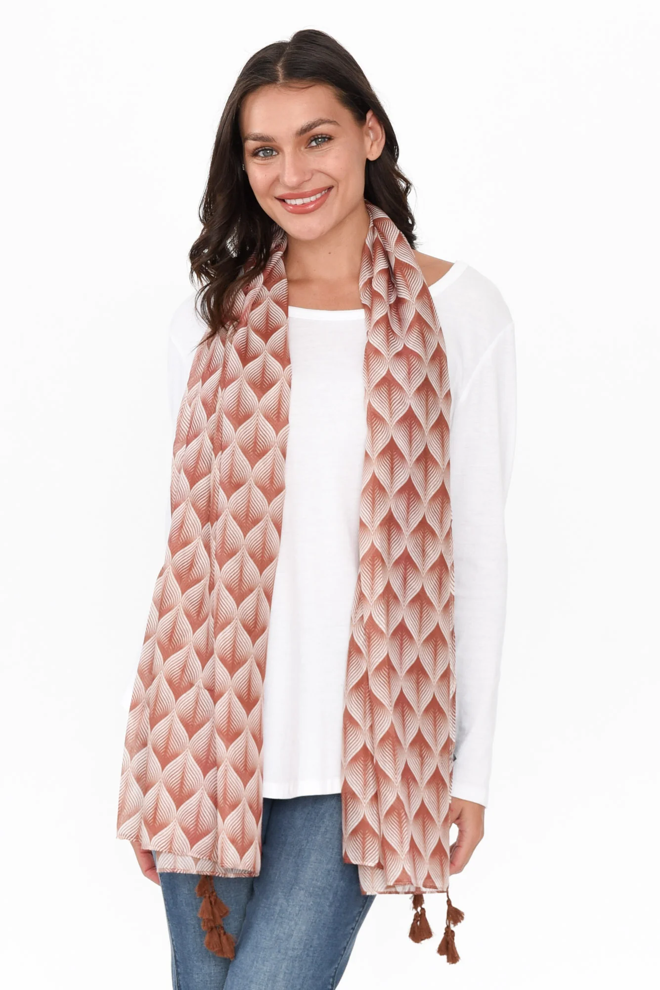 Ciera Mocha Geo Scarf - Image 3