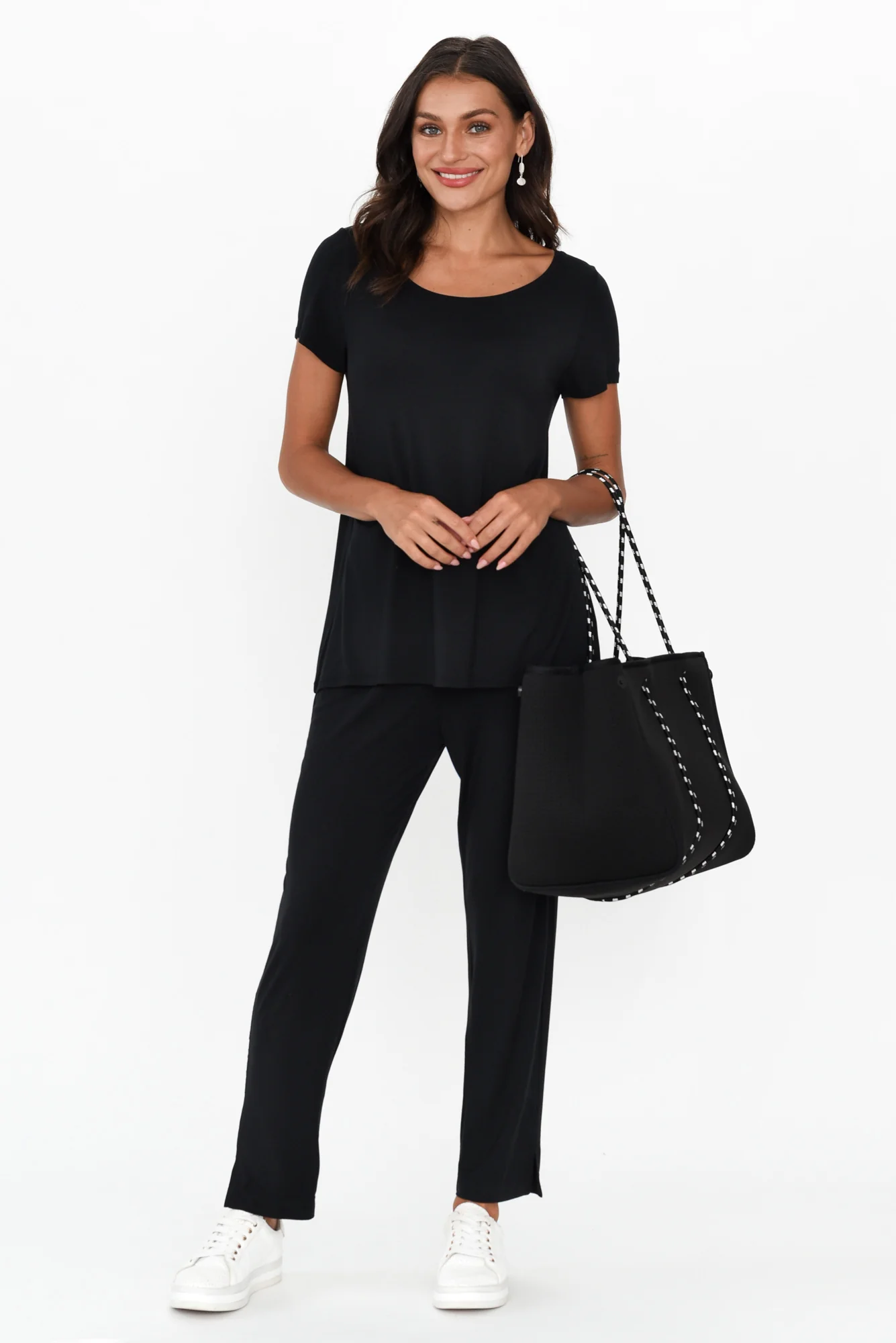 Dana Black Micro Modal Pants - Image 4