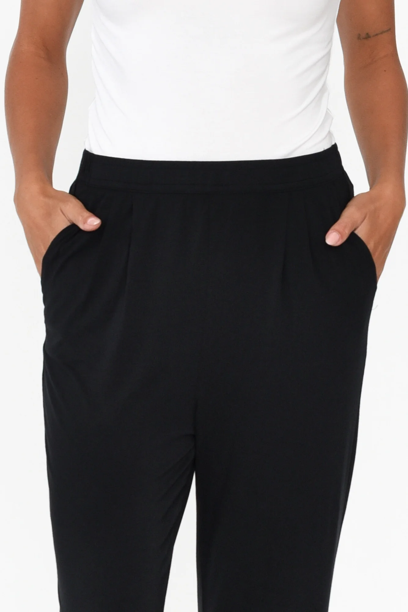 Dana Black Micro Modal Pants - Image 7