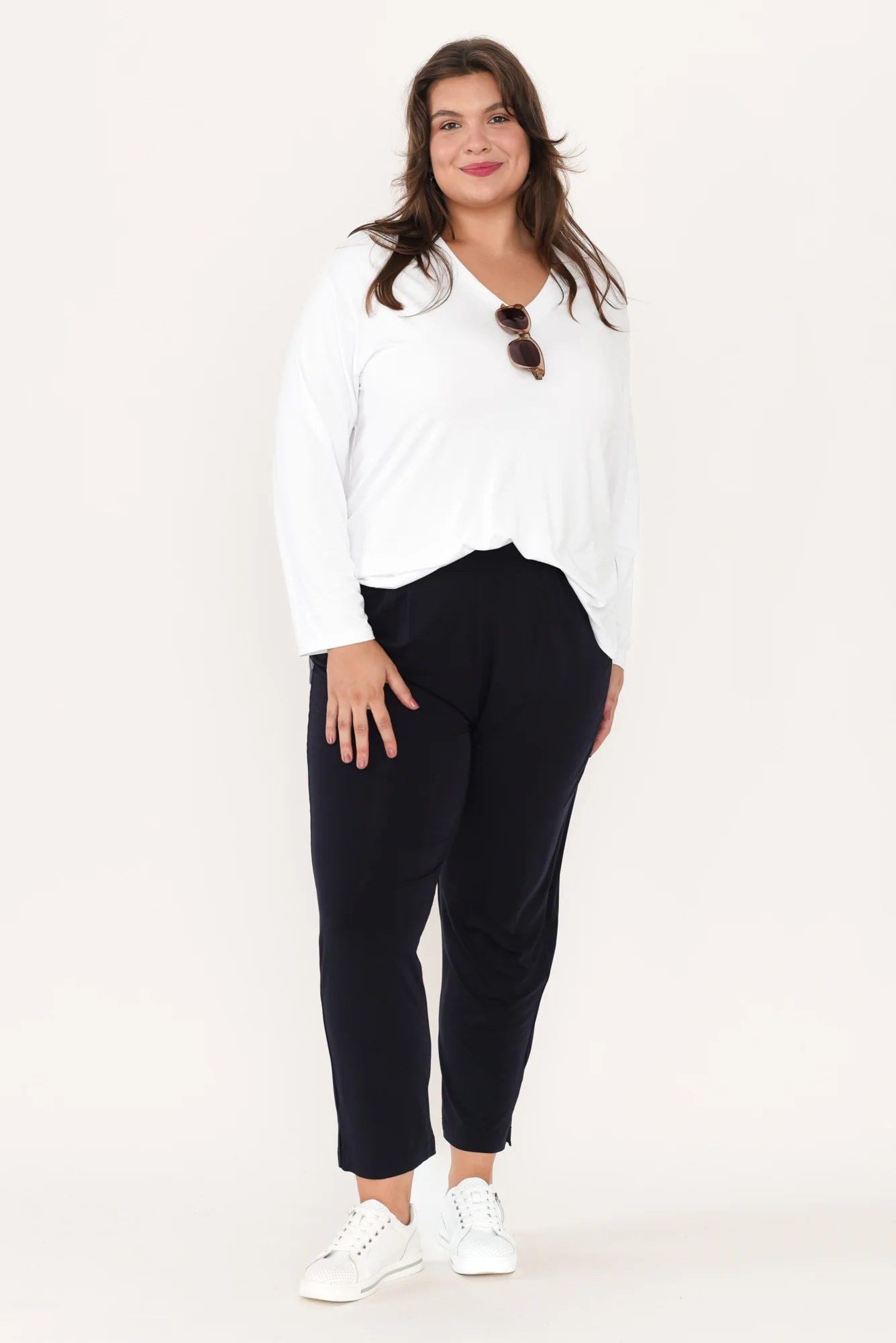 Dana Navy Micro Modal Pants - Image 9