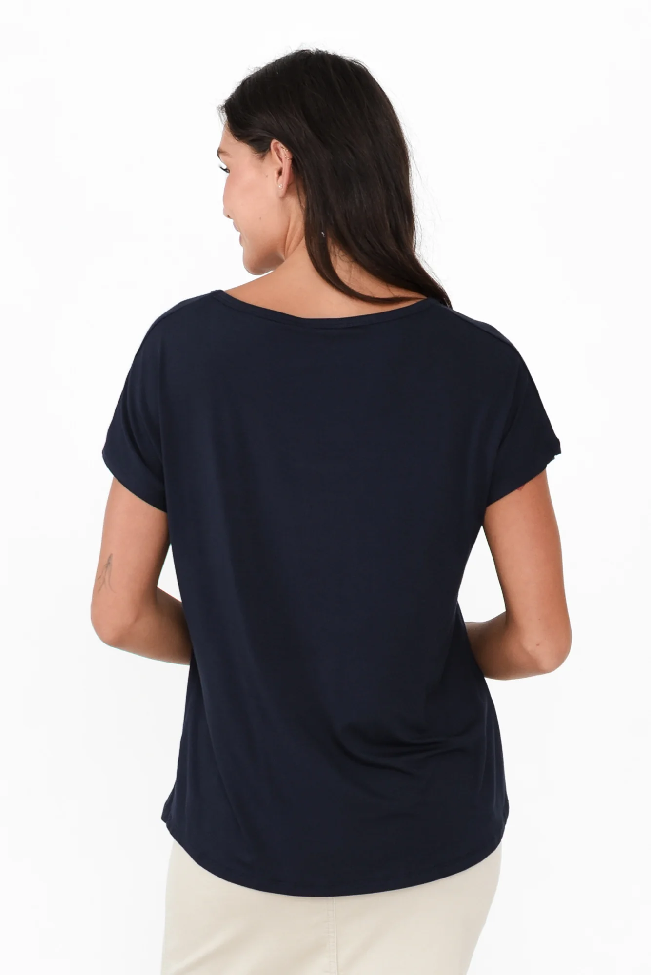 Eadie Dark Navy Bamboo Top - Image 5