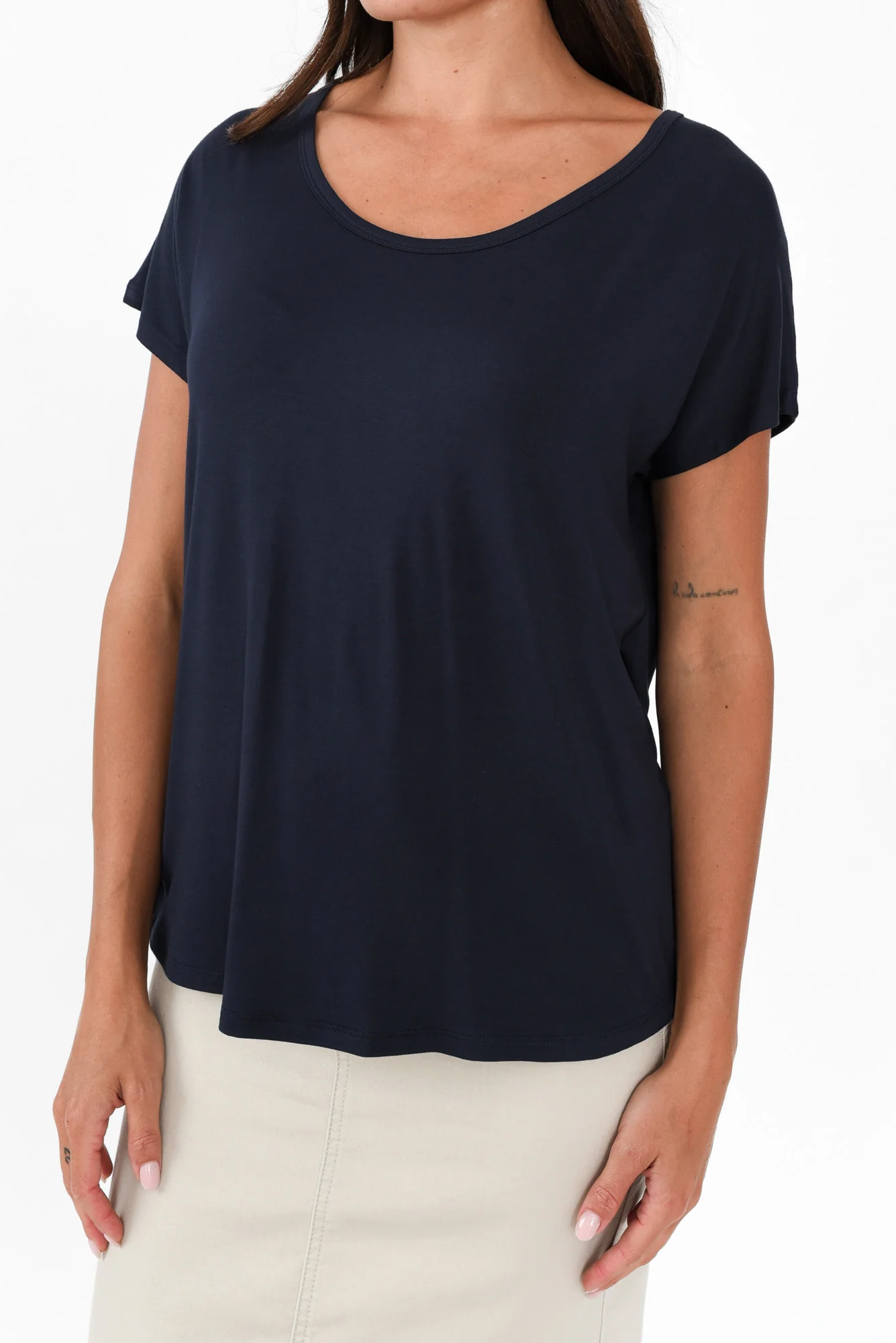 Eadie Dark Navy Bamboo Top - Image 6