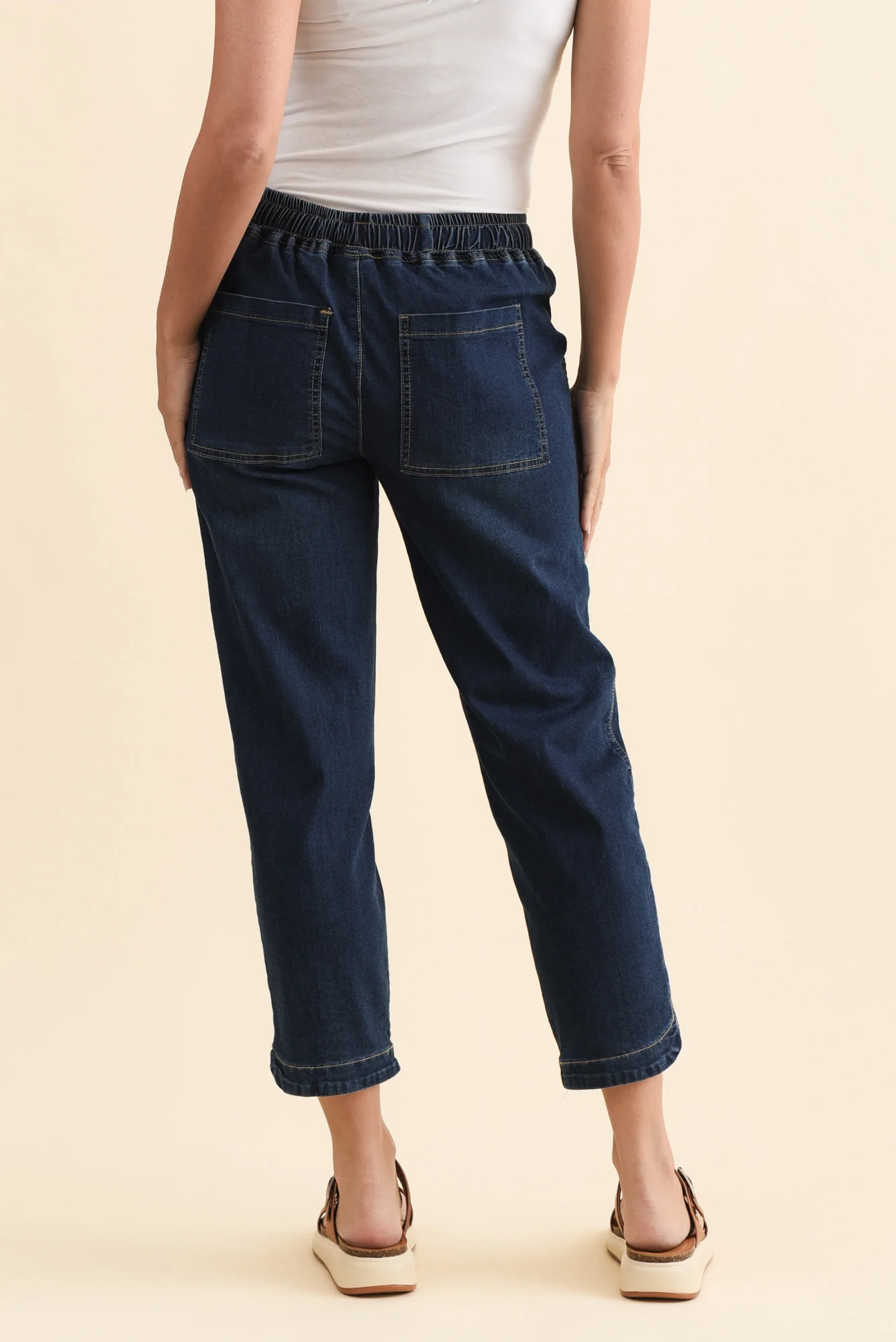 Eliana Dark Blue Denim Stretch Jeans - Image 5
