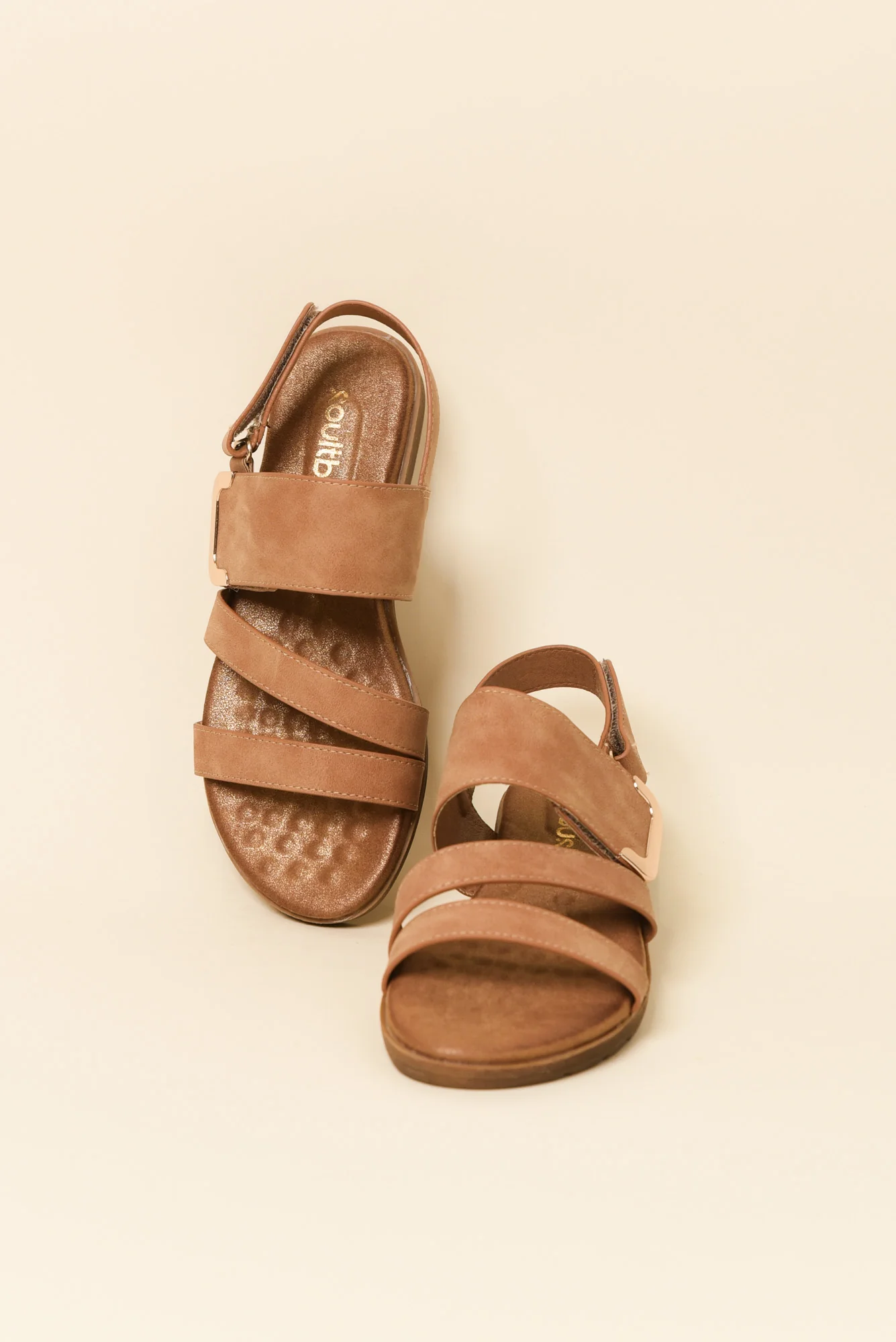 Flinders Tan Velcro Sandal - Image 3