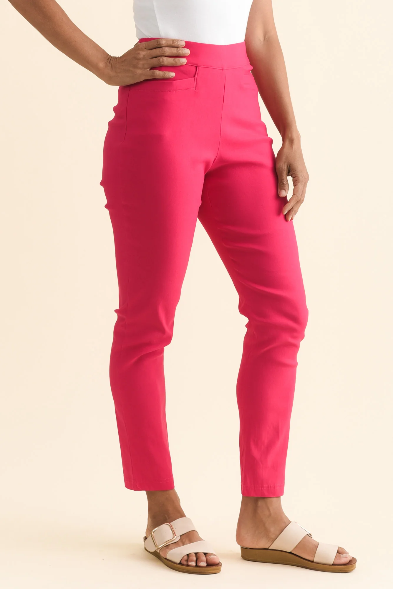 Giselle Hot Pink Stretch Pants - Image 4