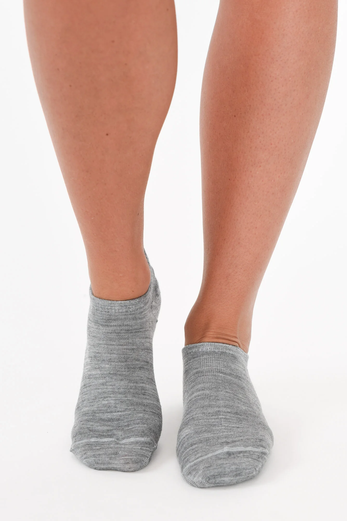 Grey Merino Wool Two Pack Sneaker Socks - Image 3