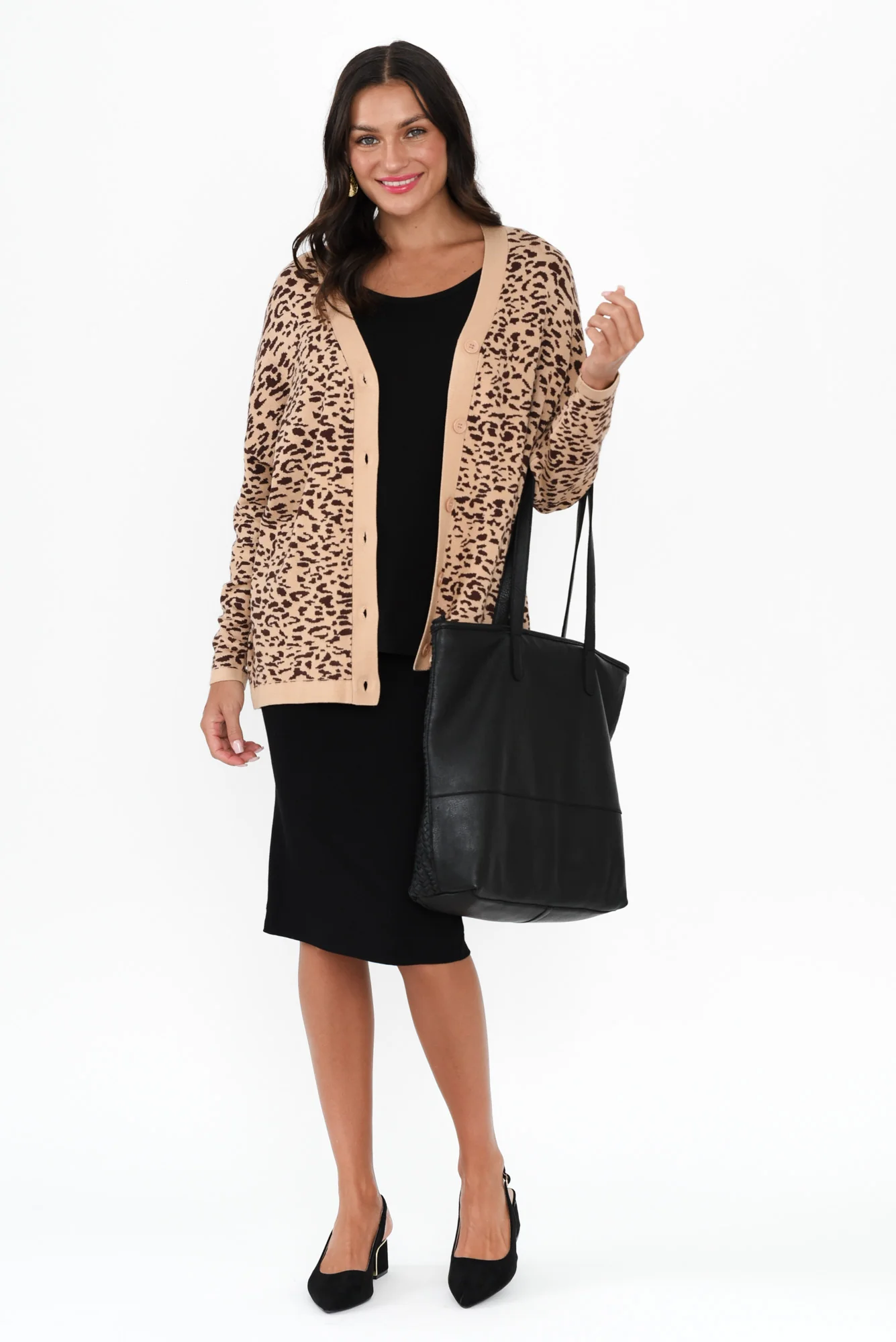 Hampton Natural Leopard Cardigan - Image 3