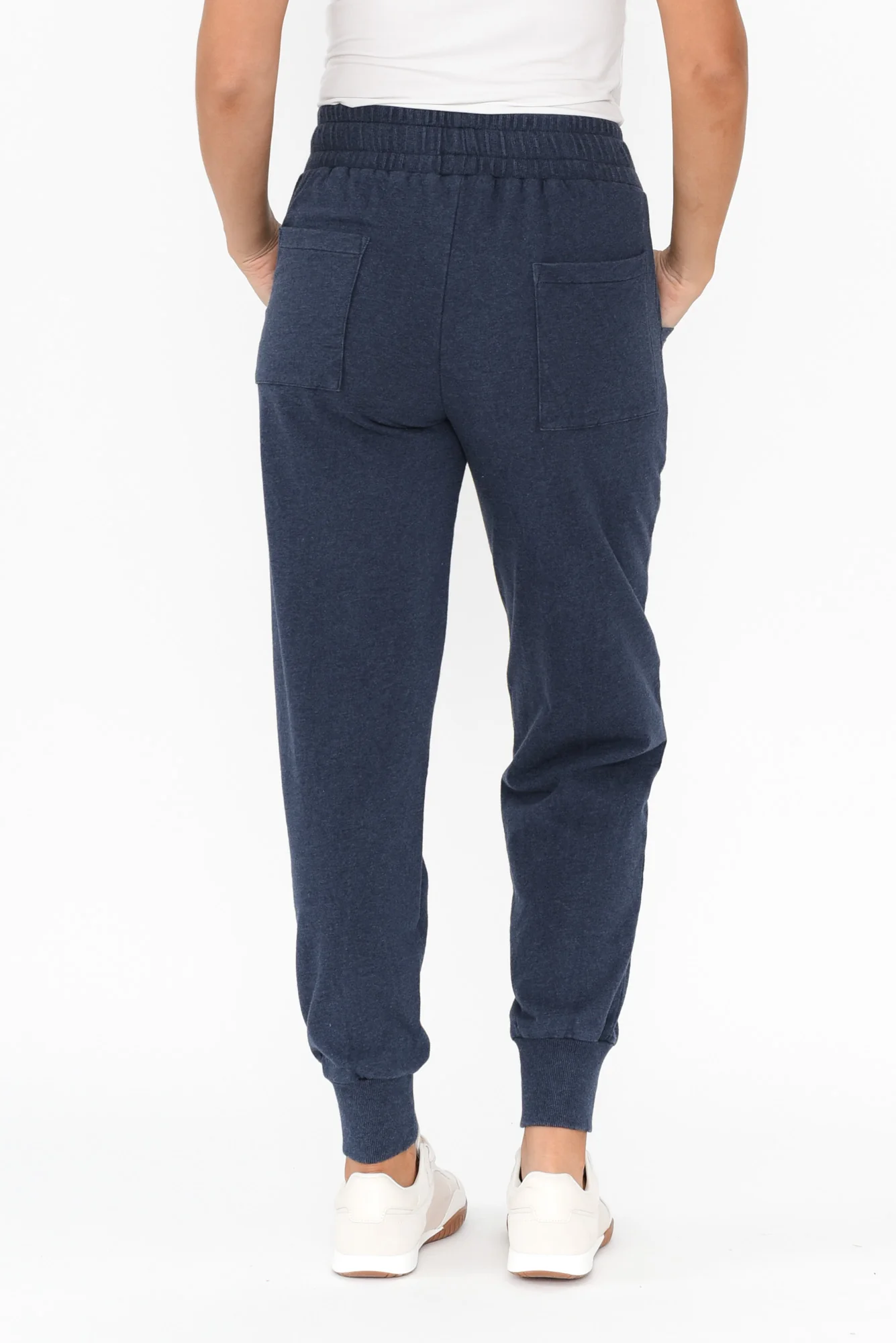 Hatia Navy Cotton Tie Sweatpants - Image 6