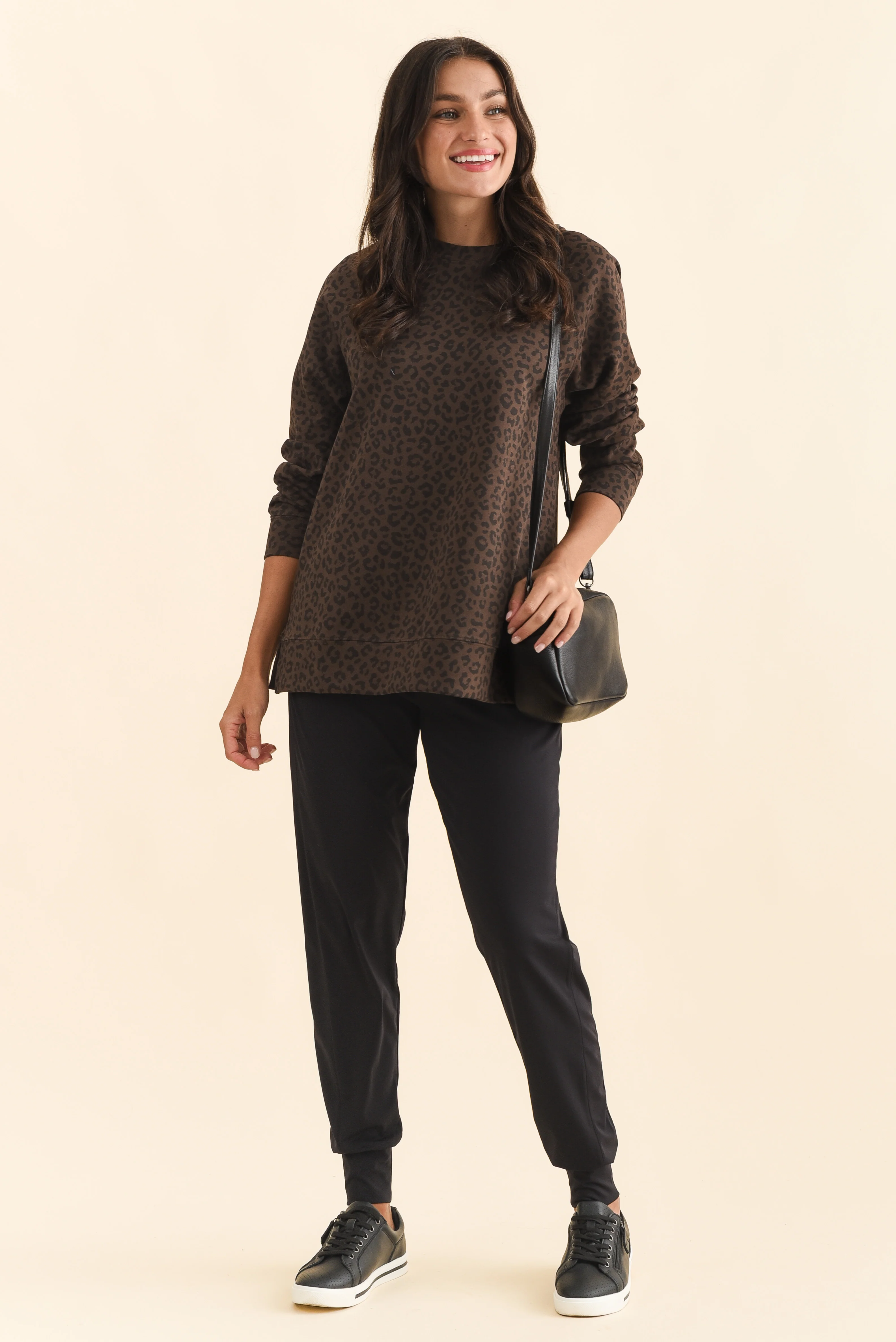 Jayden Brown Leopard Crew Sweatshirt - Image 2