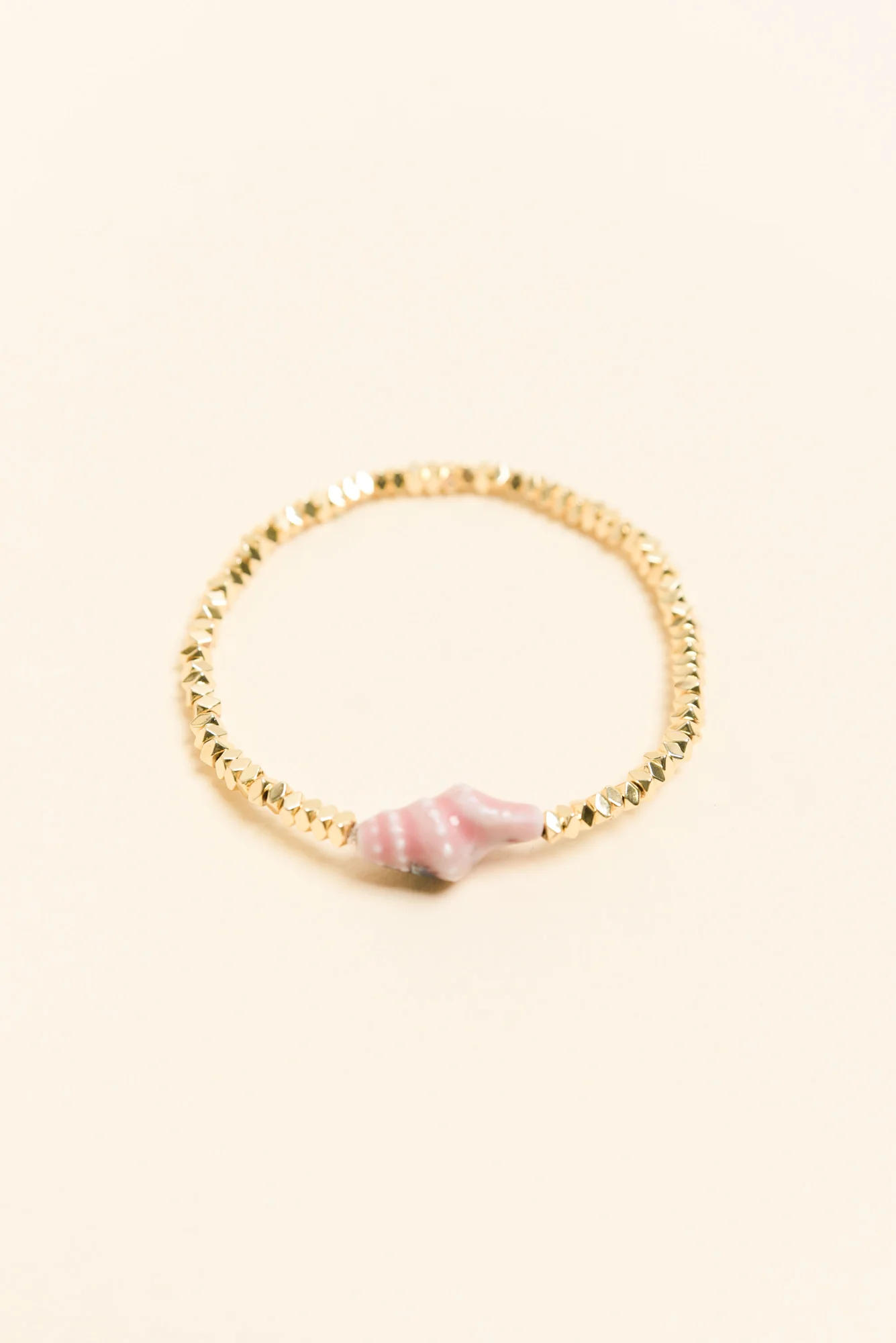 Jena Pink Shell Beaded Bracelet - Image 2