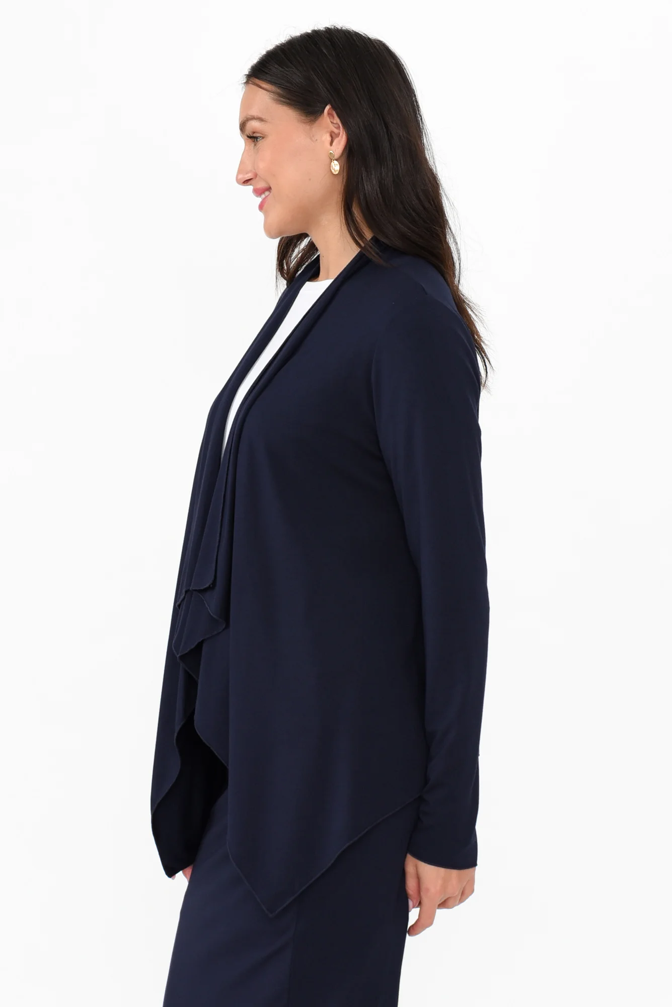 Joni Navy Bamboo Cardigan - Image 4