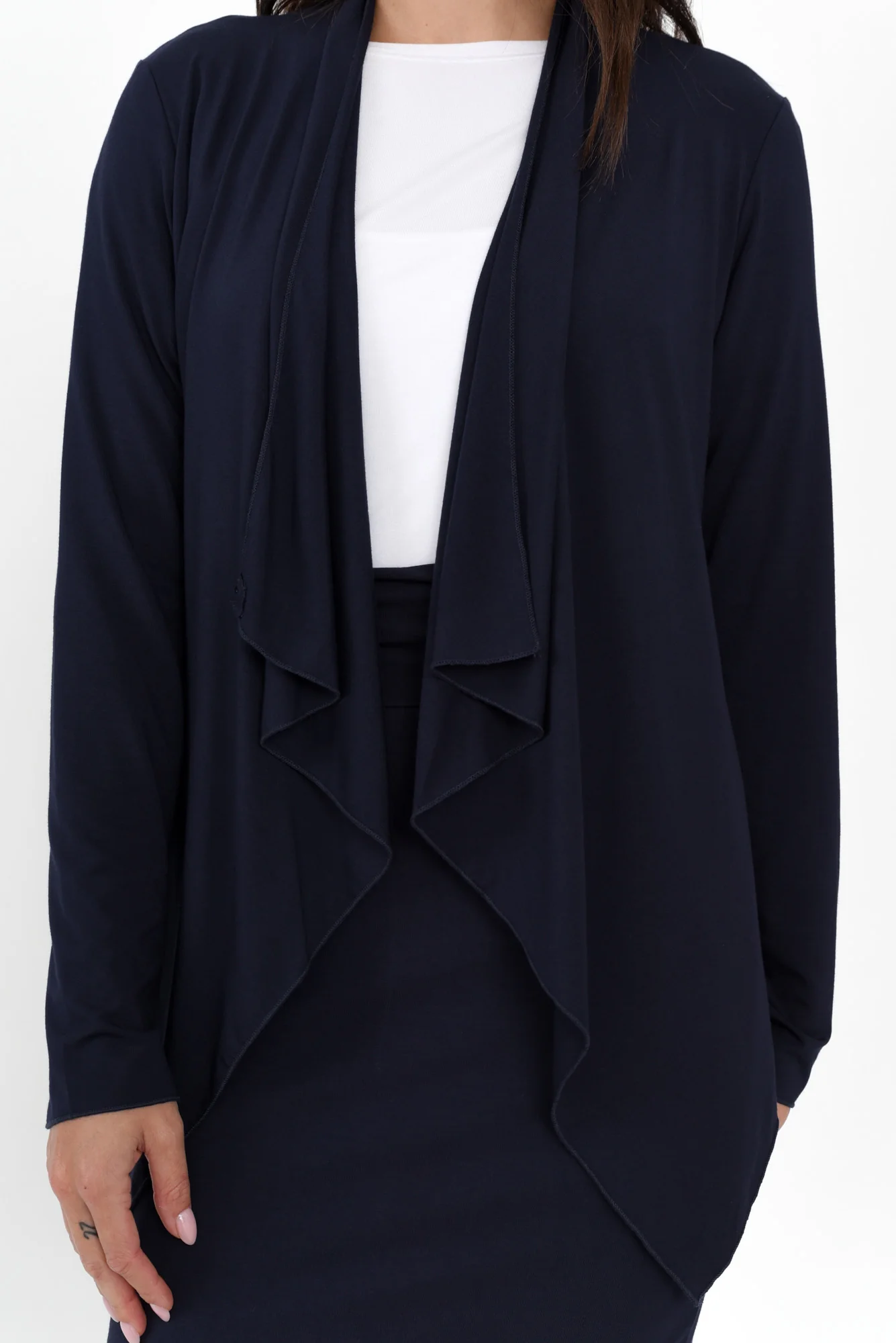 Joni Navy Bamboo Cardigan - Image 6