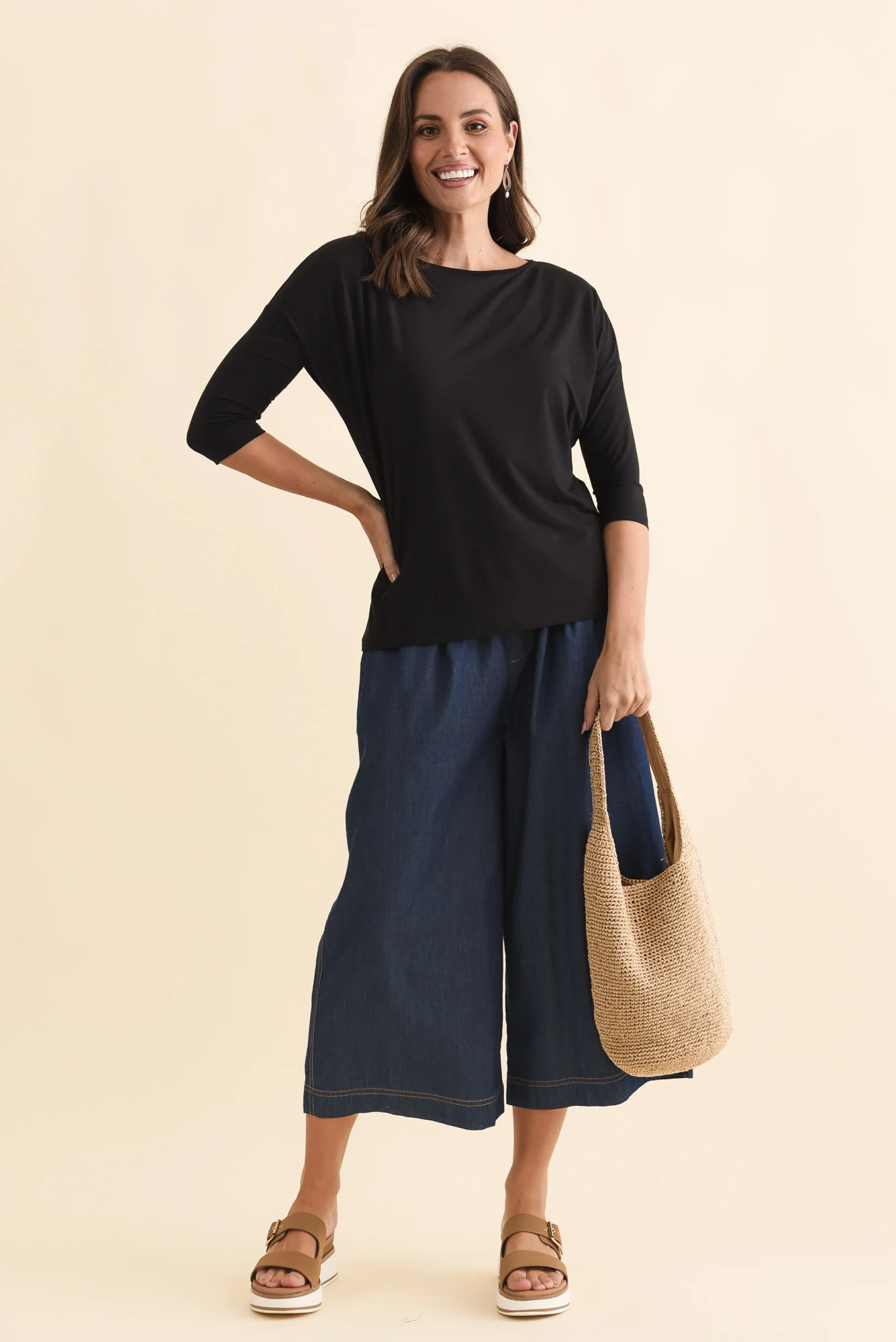 Josette Black Bamboo Top - Image 6