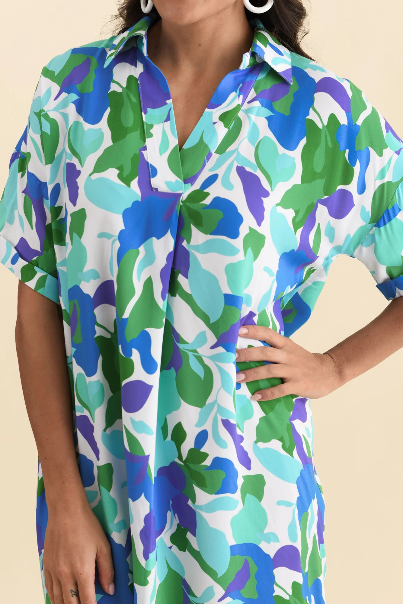 Kazi Green Garden Shirt Dress - Image 6