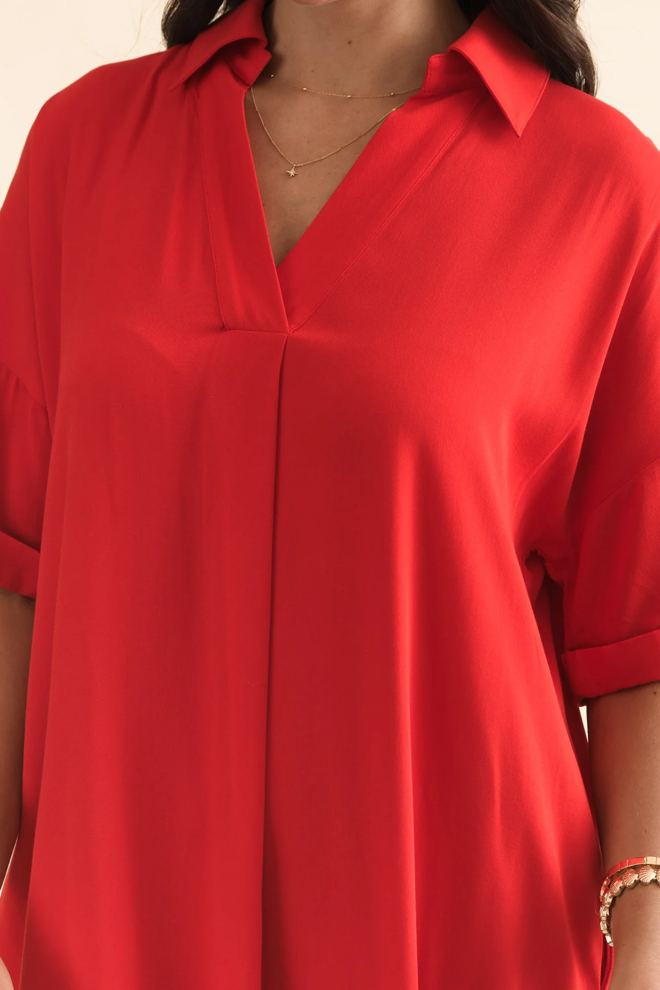 Kazi Red Shirt Dress - Image 5