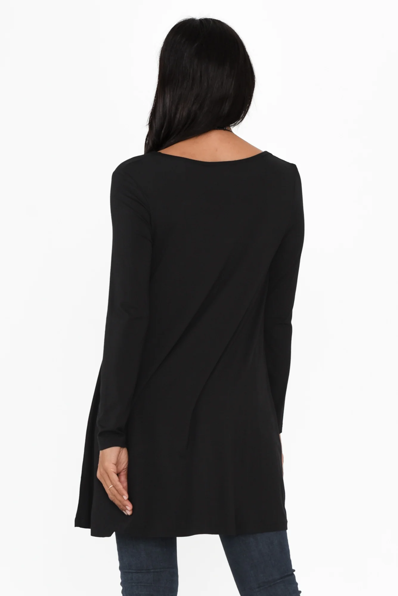 Leanne Black Bamboo Tunic Top - Image 6