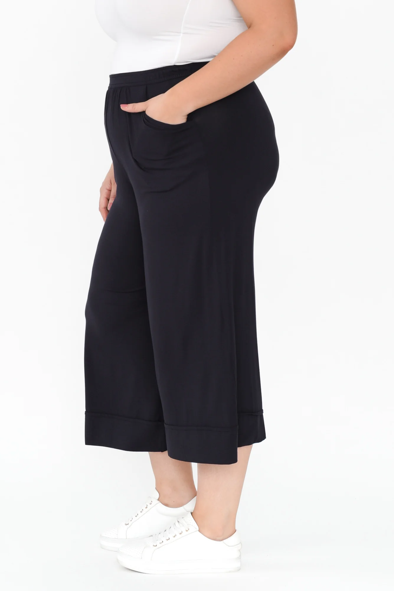 Lena Navy Micro Modal Resort Pants - Image 14