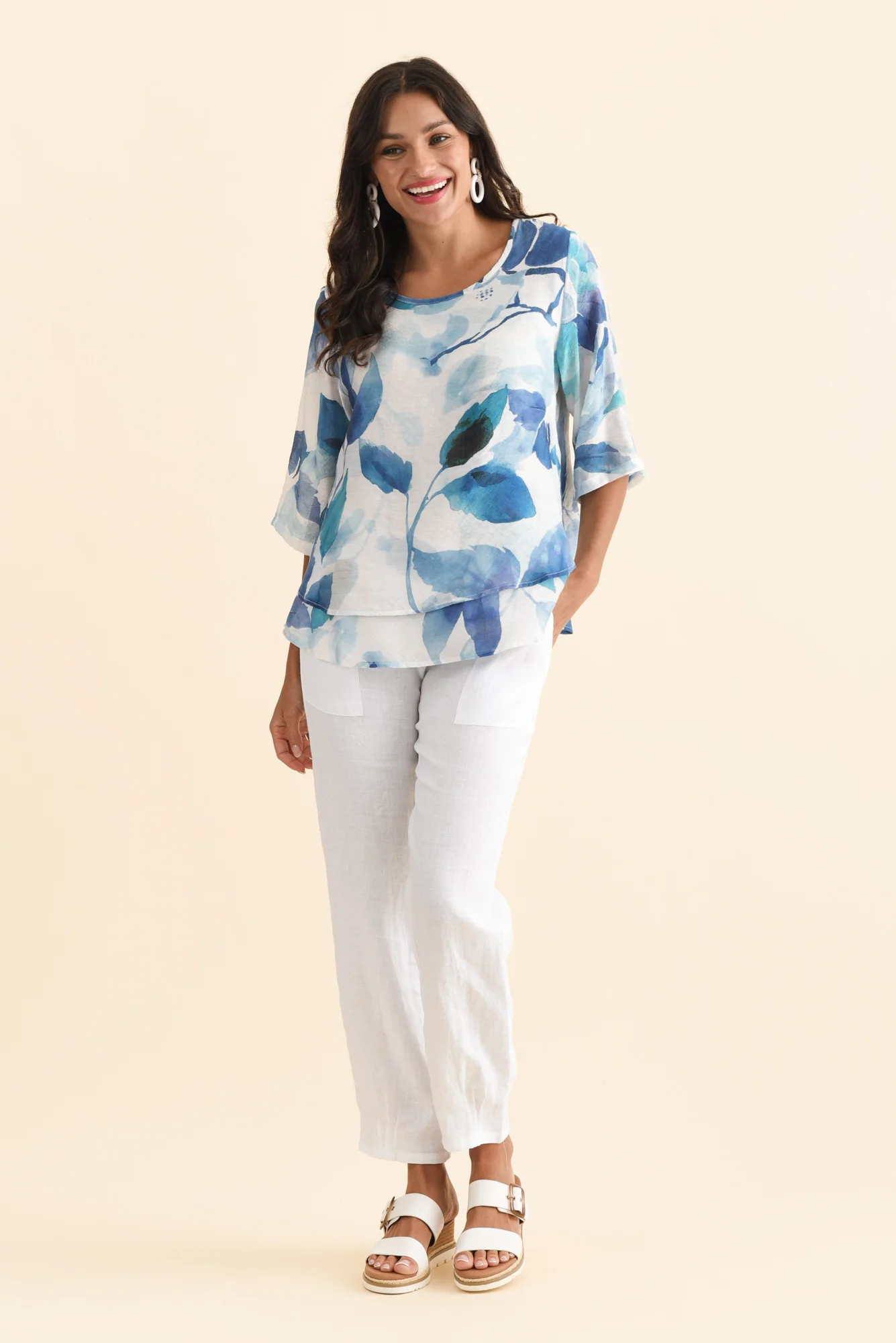 Liora Blue Bloom Layered Top - Image 6
