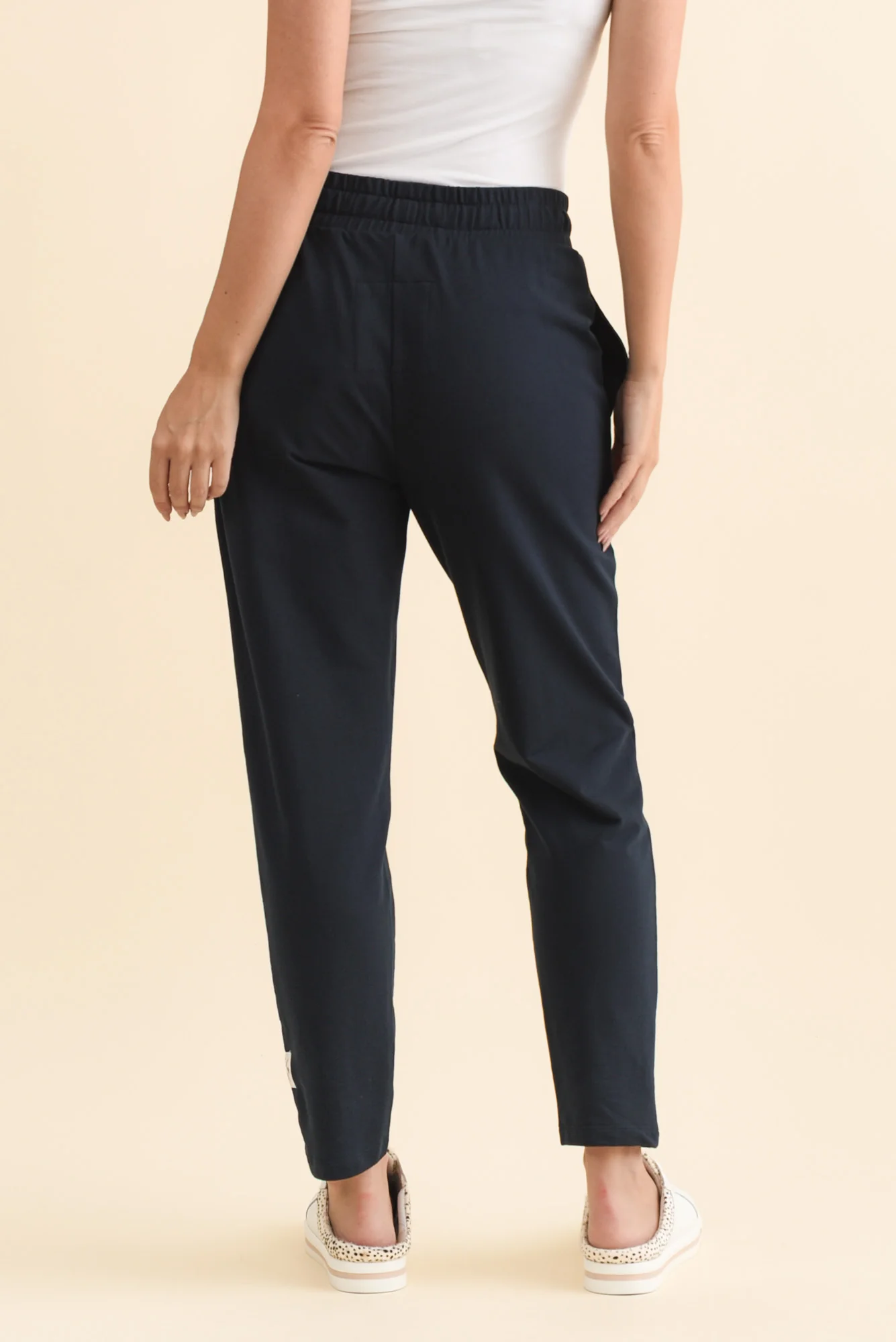 Lobby Navy Cotton Relaxed Sweatpants - Image 4