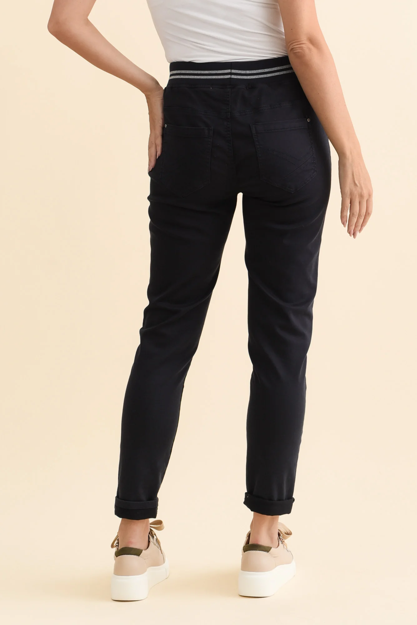 Margo Navy Drawstring Pants - Image 5