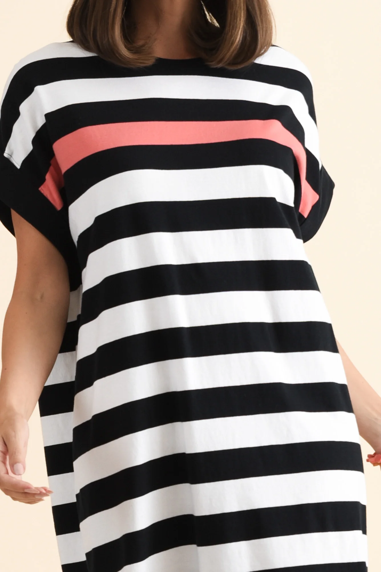 McKinley Black Stripe Cotton Dress - Image 6