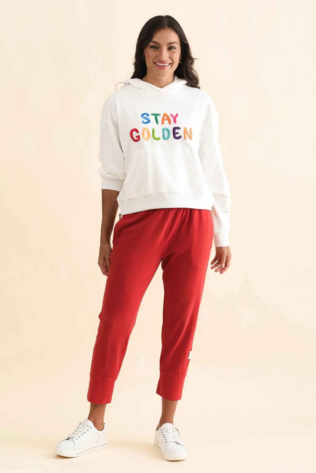 Meeko White Cotton Hooded Jumper - Image 7