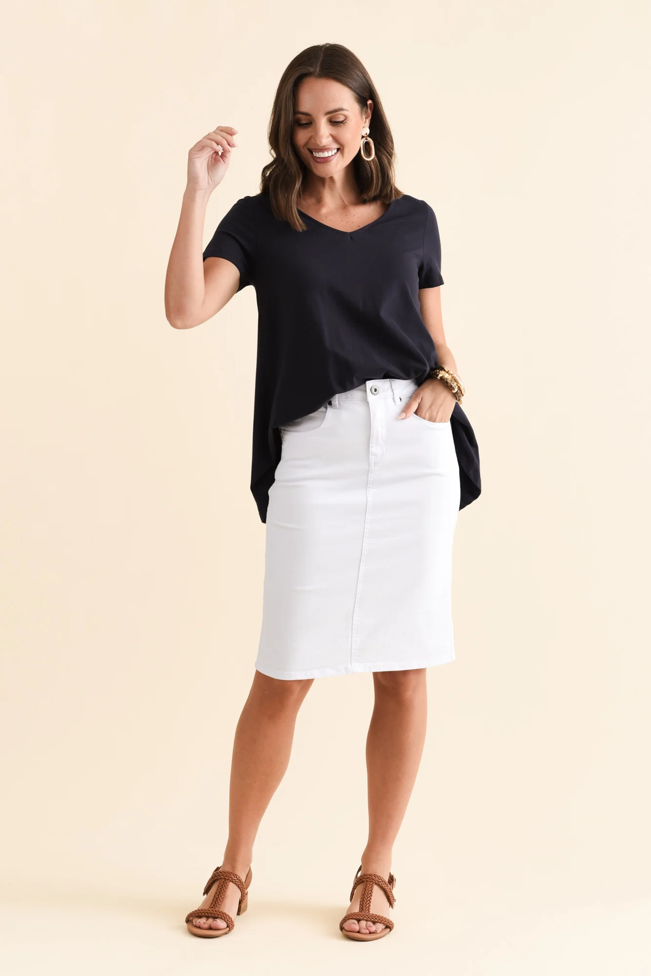 Montreal Navy Cotton Tee - Image 6
