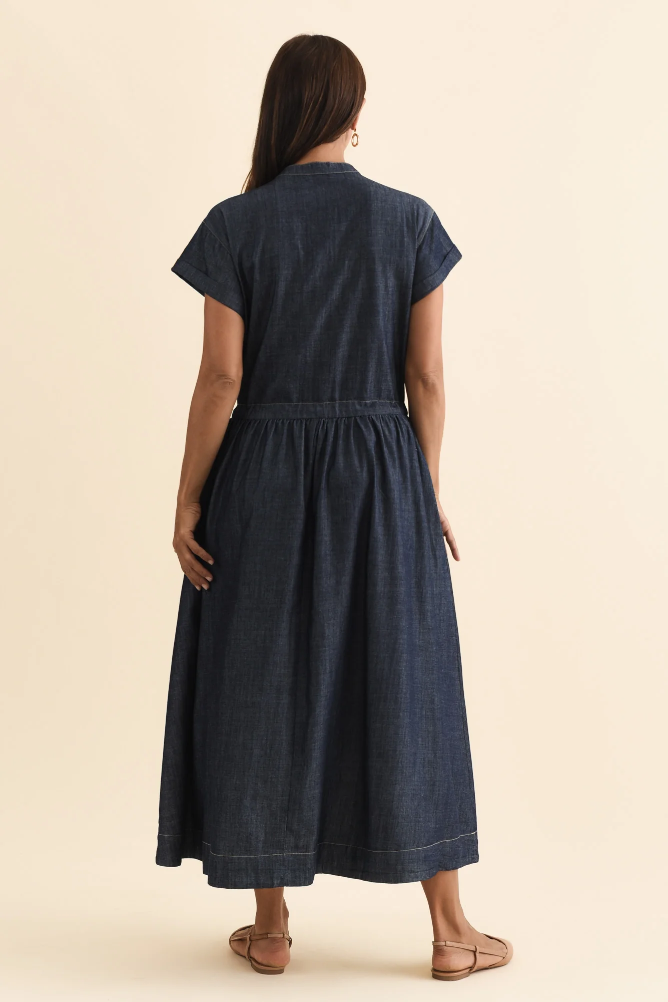 Muhle Indigo Denim Shirt Dress - Image 4