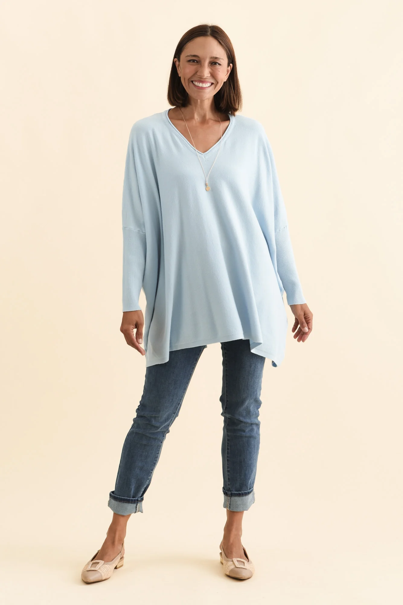 Nastia Light Blue Wool Blend Jumper - Image 2