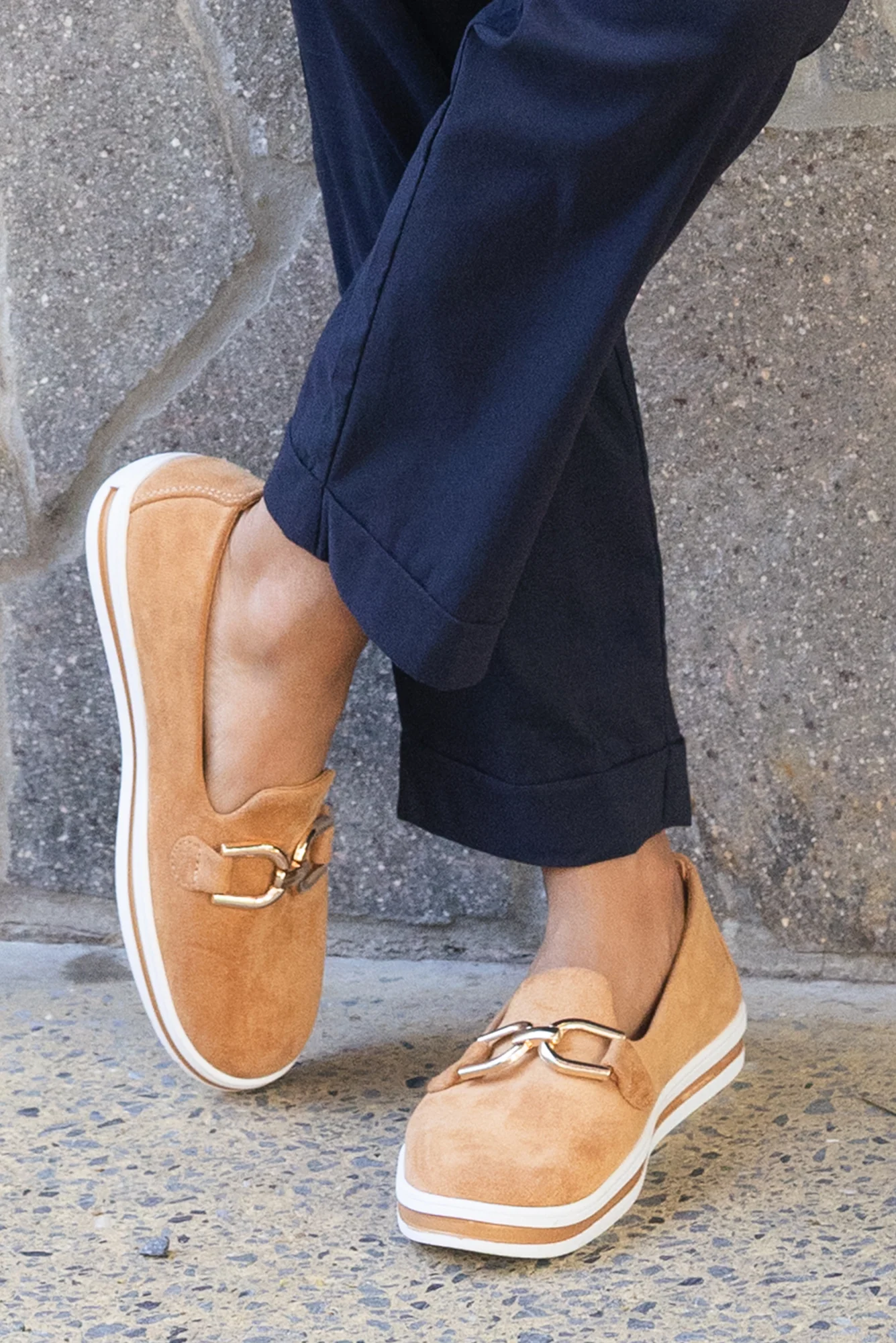 Nature Tan Platform Loafer - Image 2