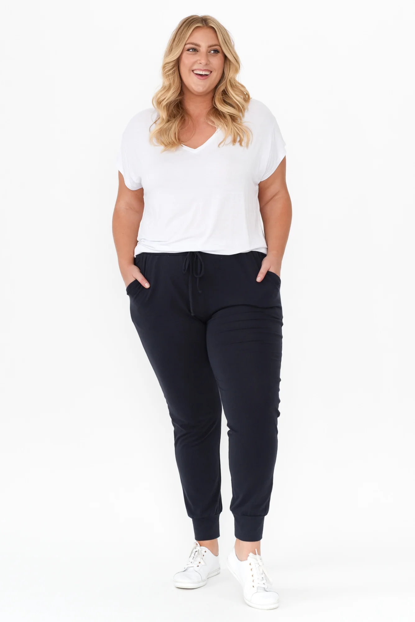 Navy Cotton Everyday Tie Sweatpants - Image 8