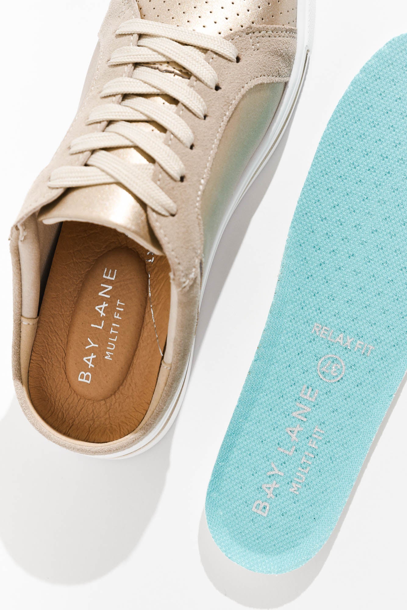 Nicky Champagne Leather Mule Sneaker - Image 6