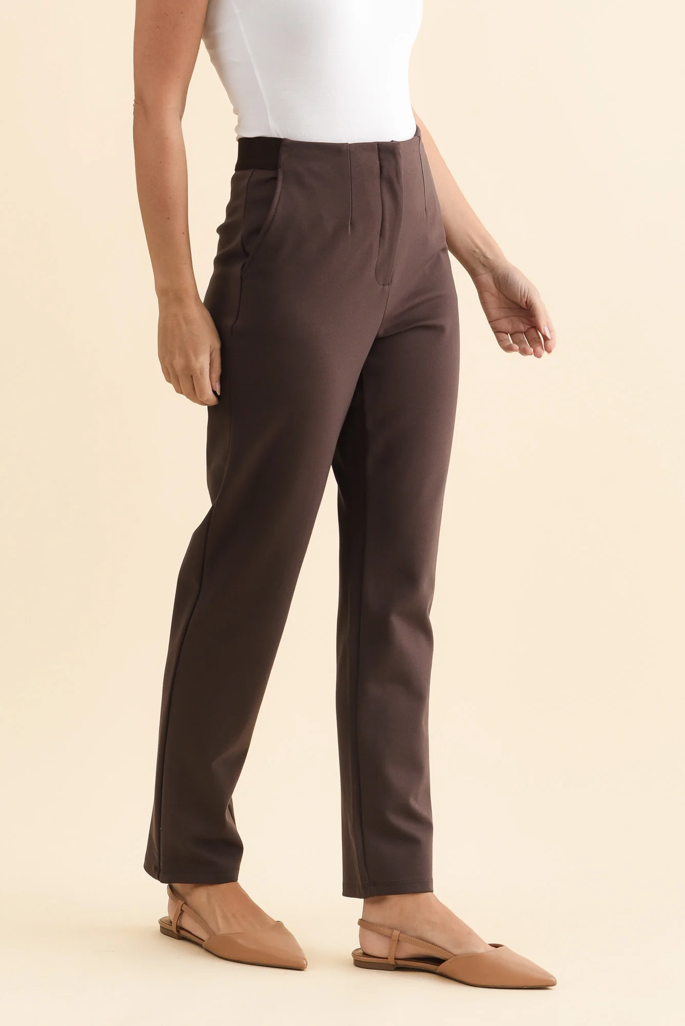 Paloma Chocolate Straight Leg Pants - Image 4