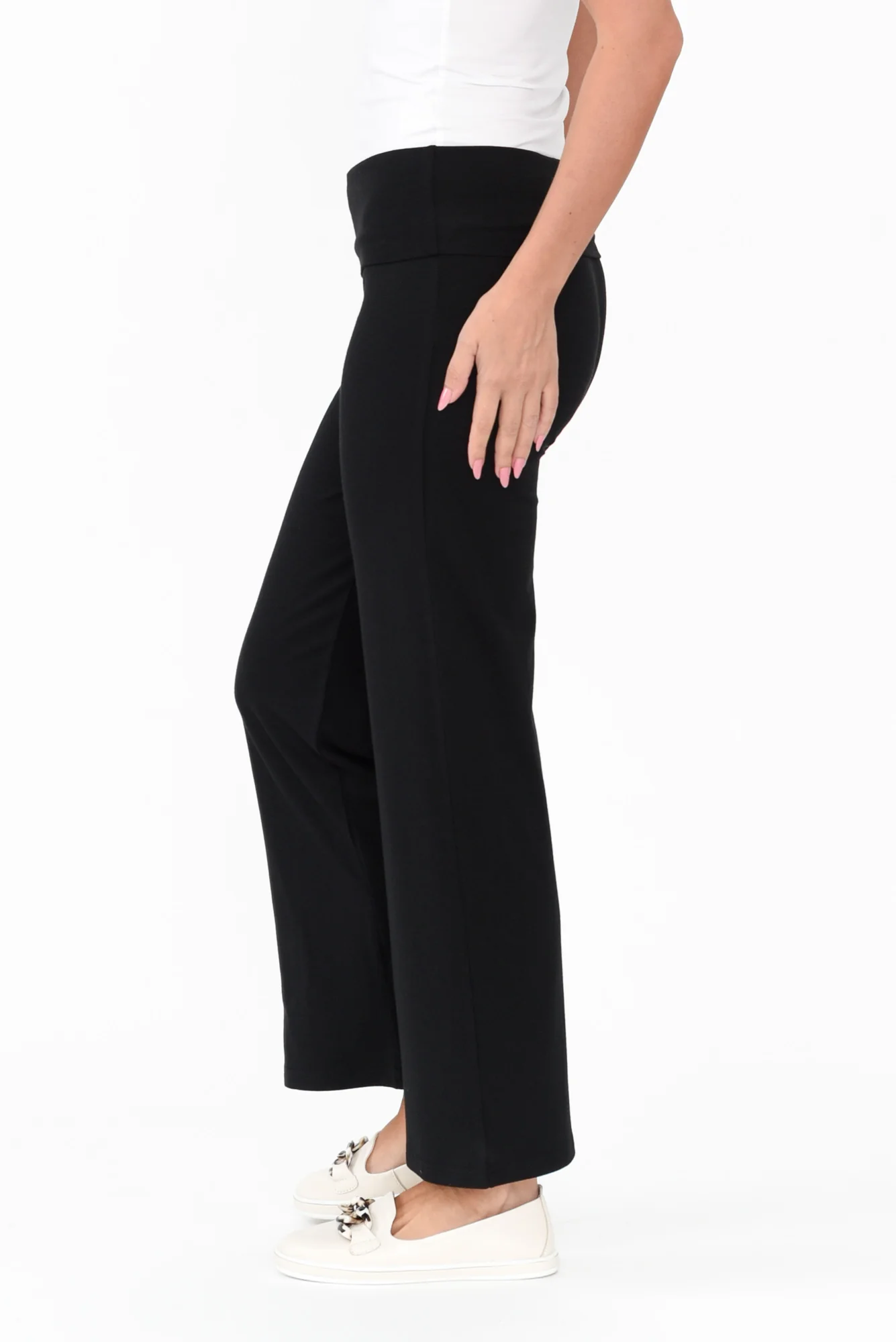 Pamela Black Bamboo Pants - Petite - Image 3