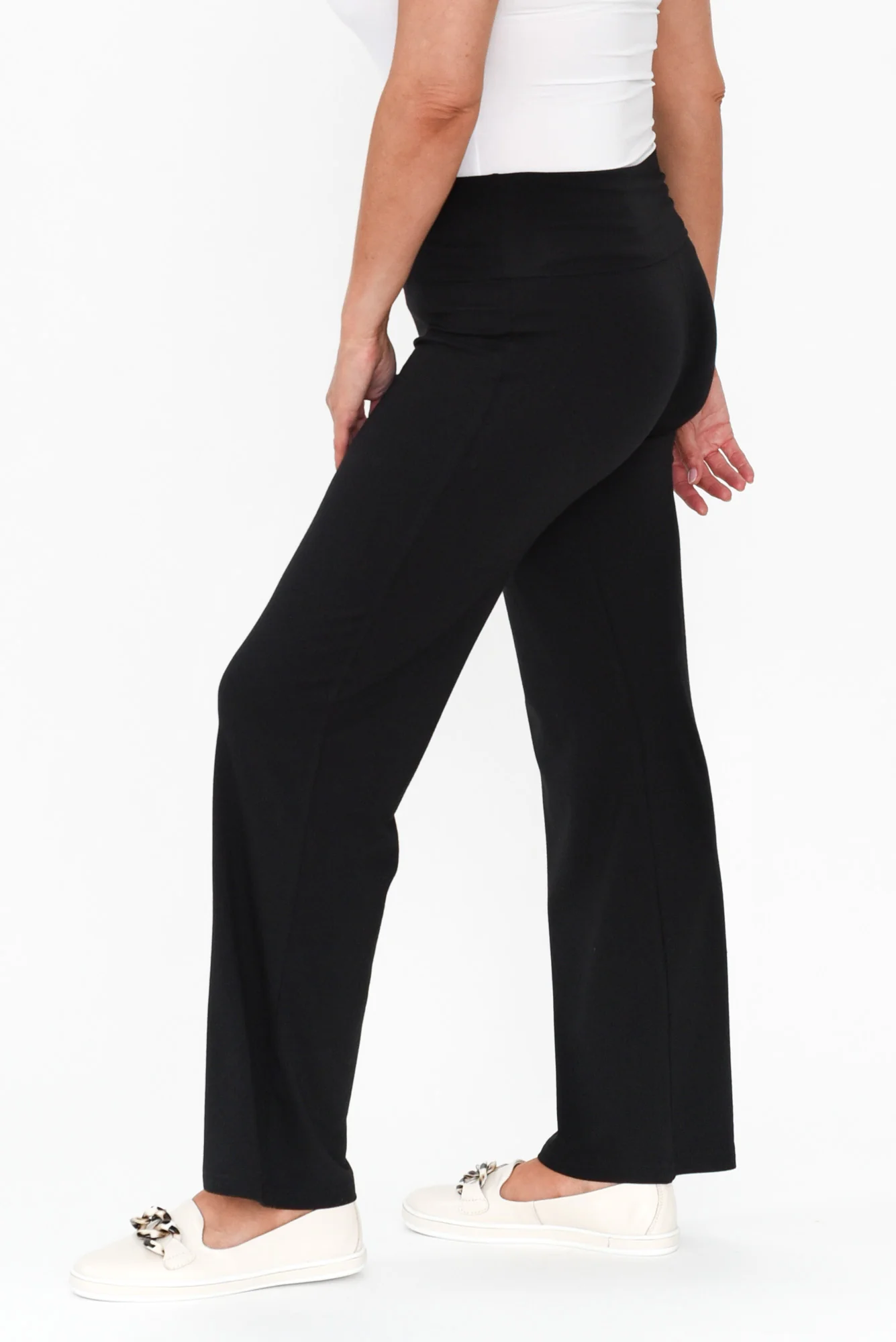 Pamela Black Bamboo Pants - Petite - Image 8