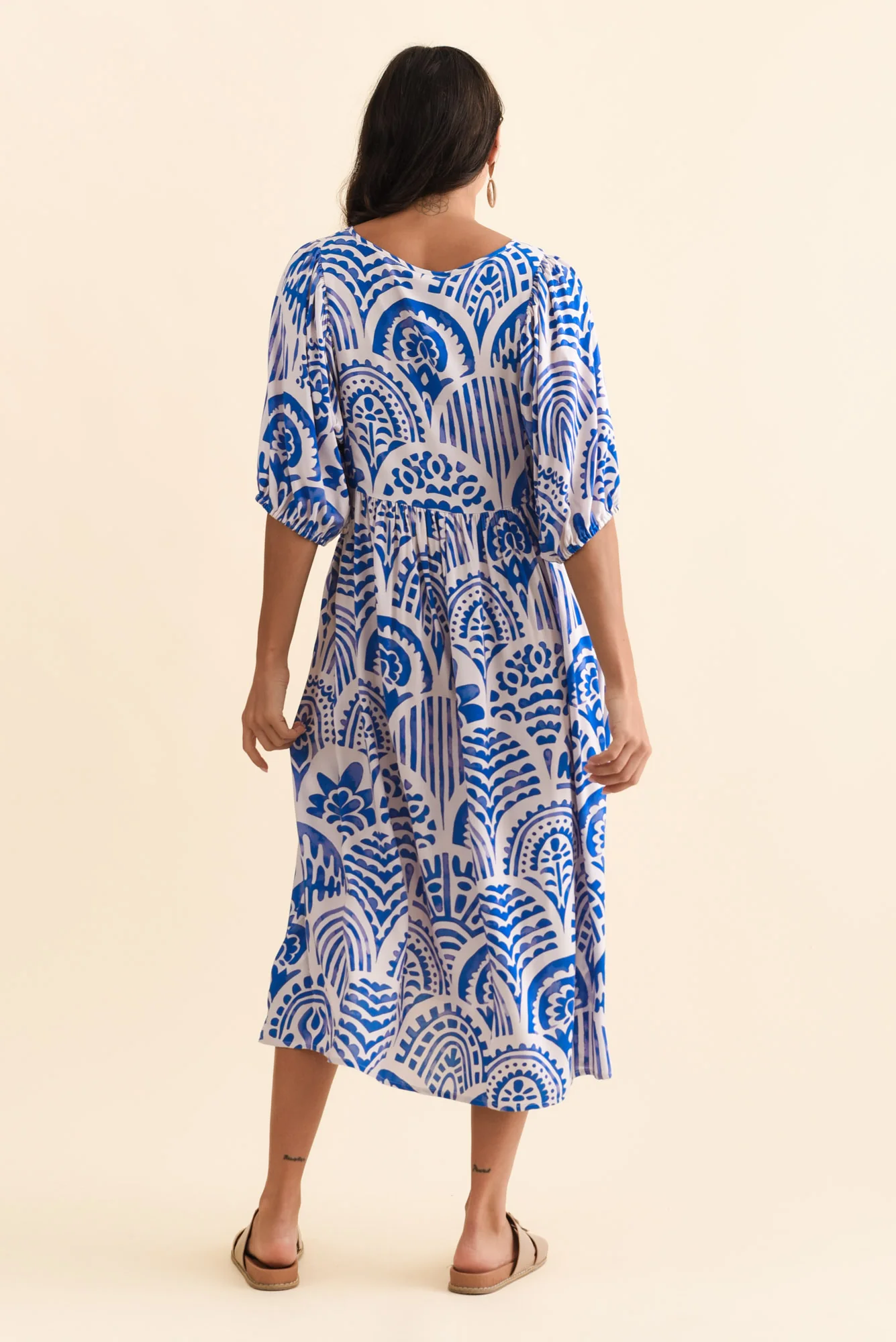 Pansy Blue Abstract Pocket Dress - Image 5