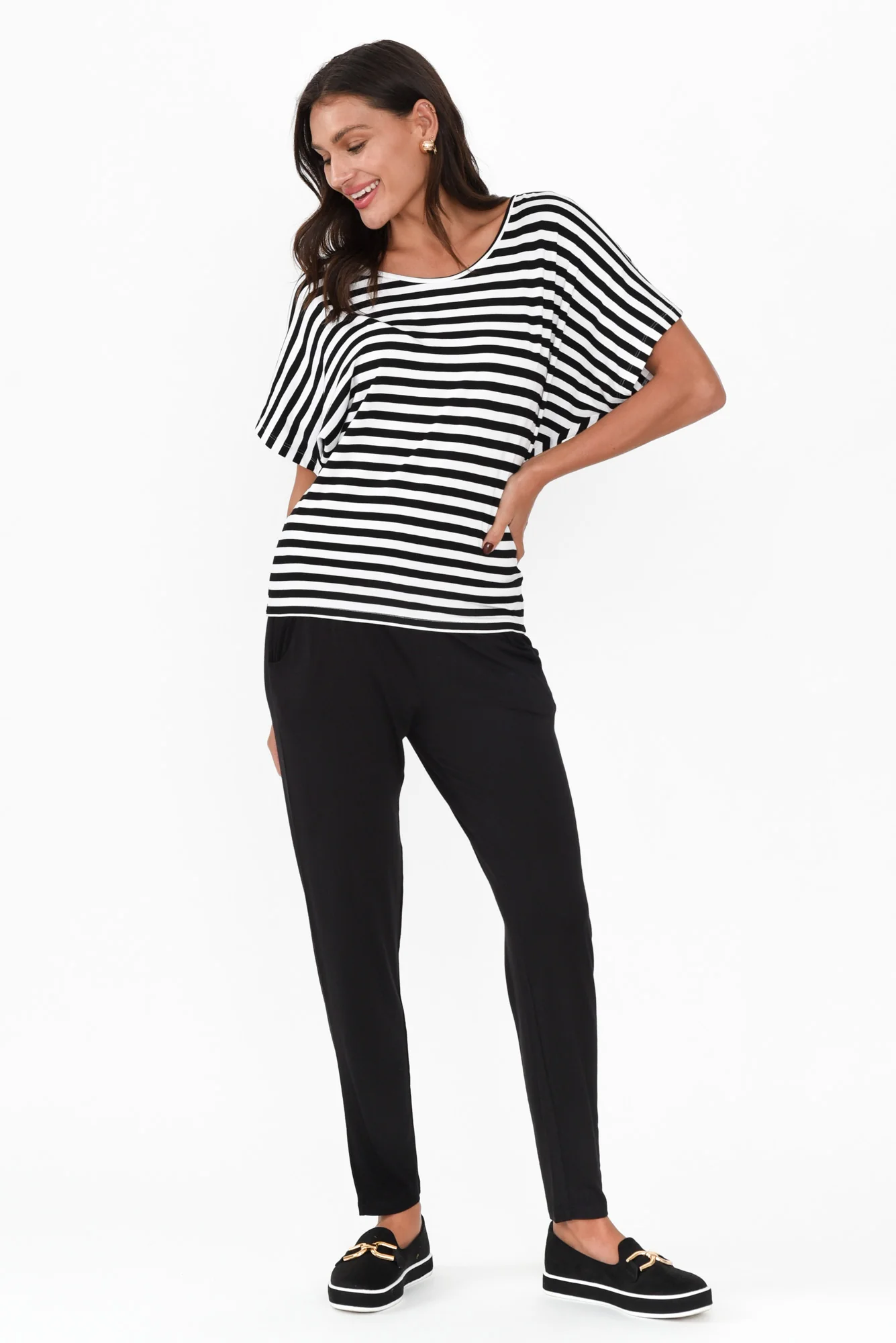 Percy Black Bamboo Pocket Pants - Image 3