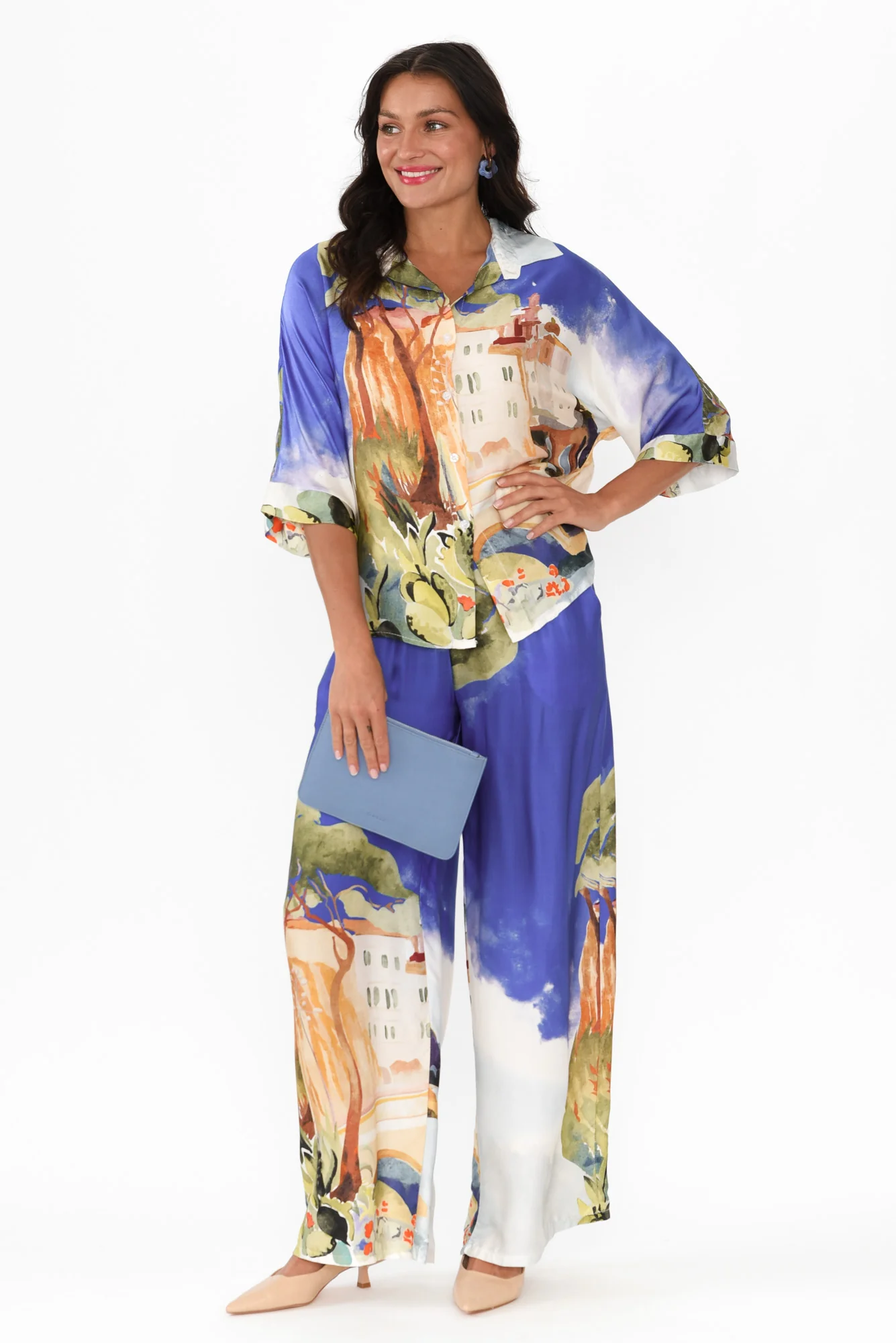 Persephone Cobalt Vista Wide Leg Pants - Image 2