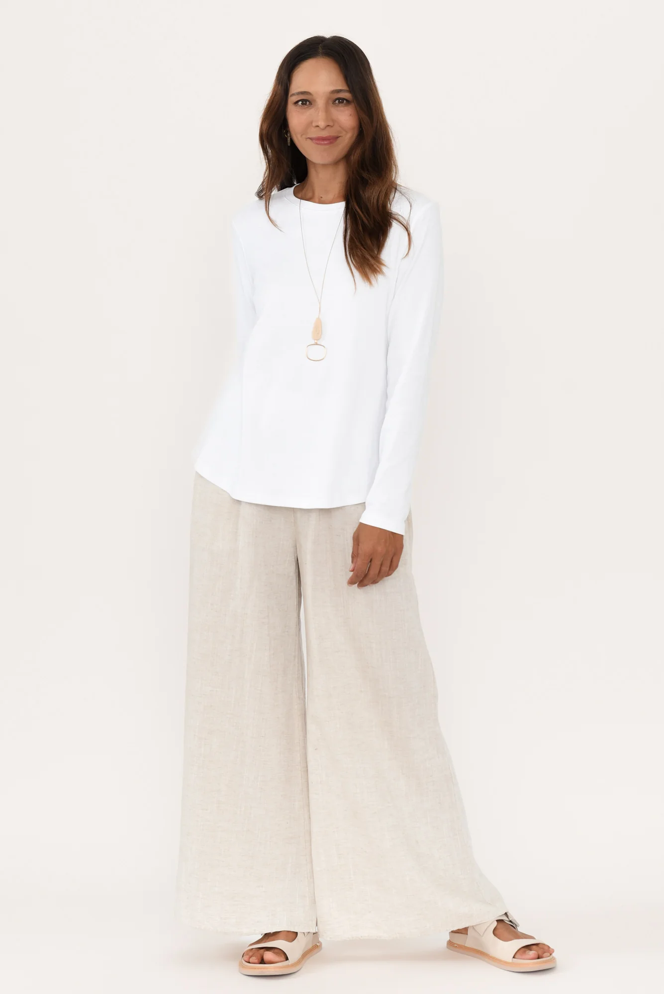 Porter White Cotton Long Sleeve Top - Image 6