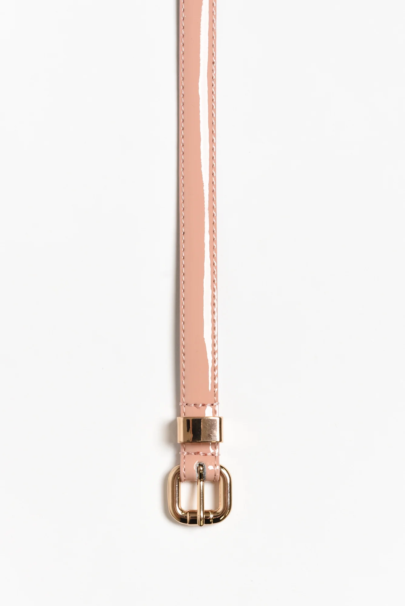 Queens Blush Patent Leather Belt - Image 2