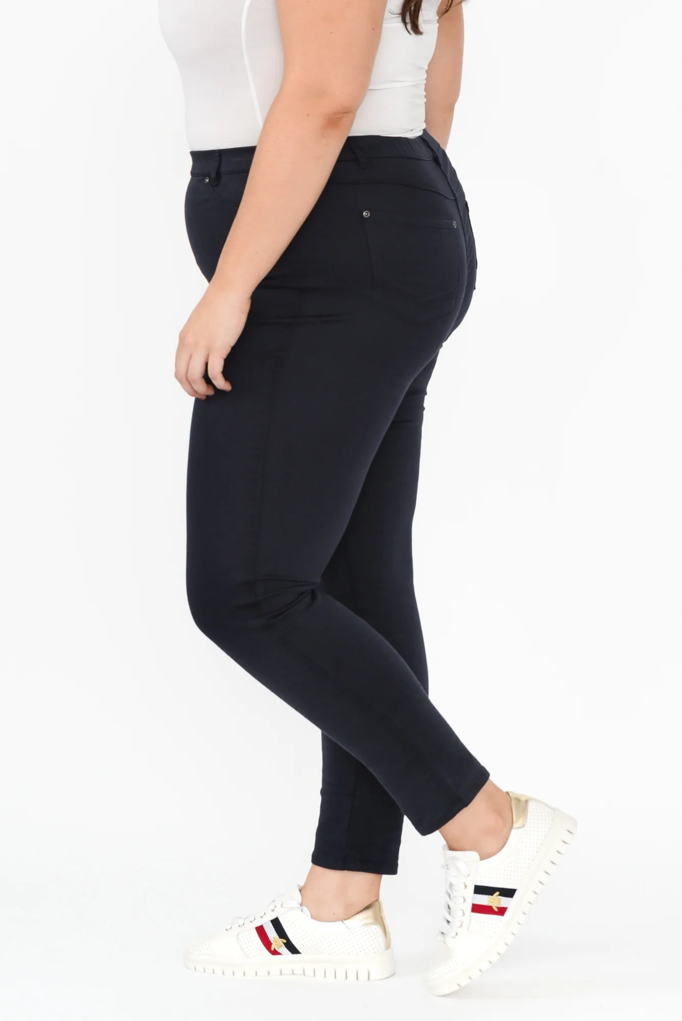 Reed Navy Stretch Cotton Pants - Image 8