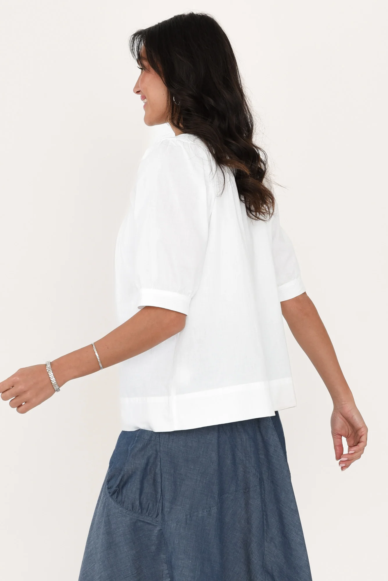 Rhea White Cotton Top - Image 4